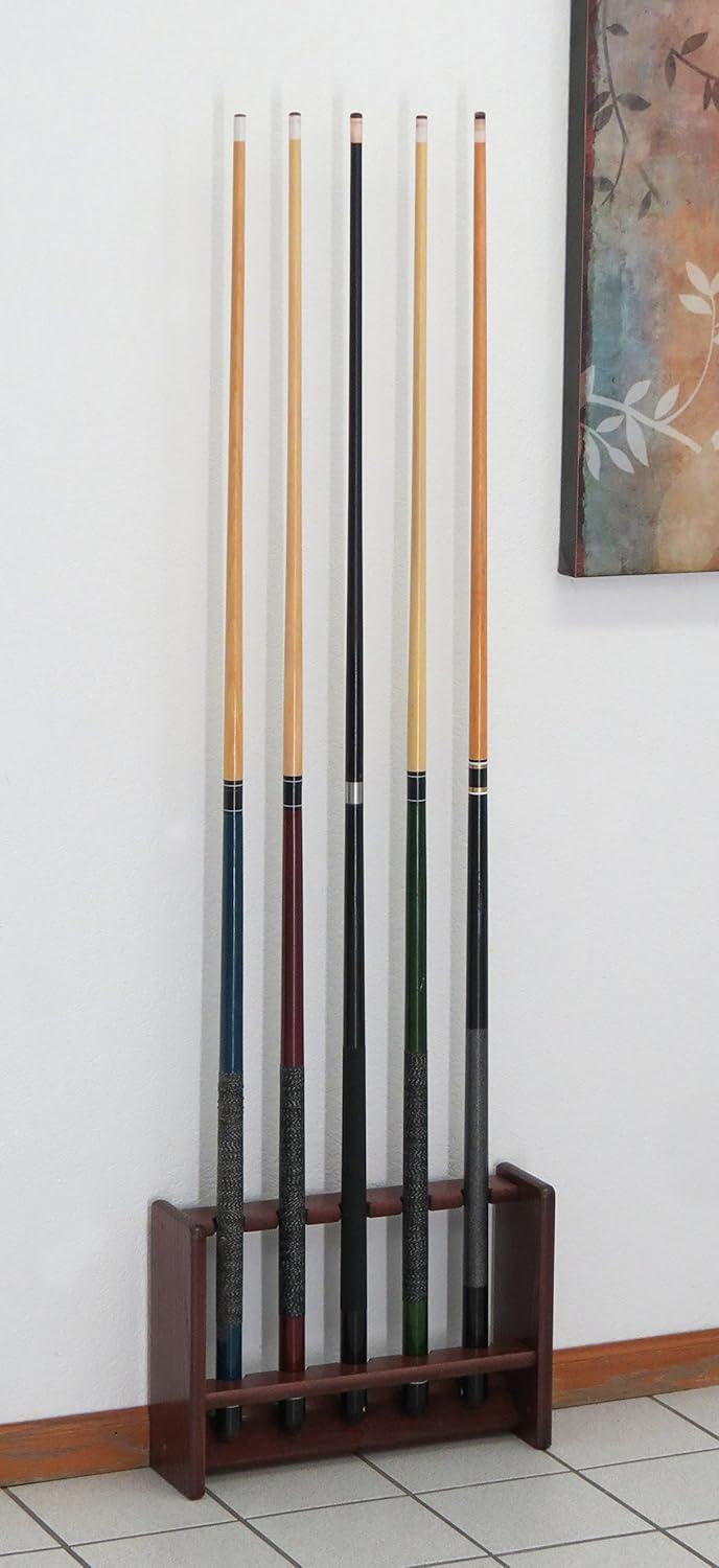 Wooden Mallet Wood Pool Cue Rack
