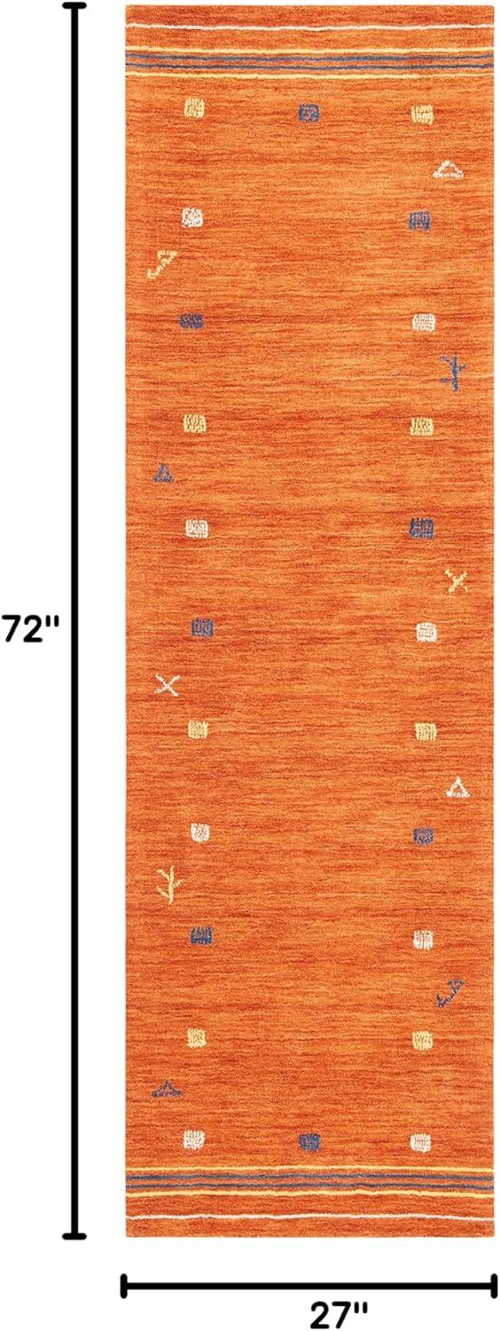 Himalaya HIM563 Handmade Area Rug - 6'x6' - Rust - Safavieh