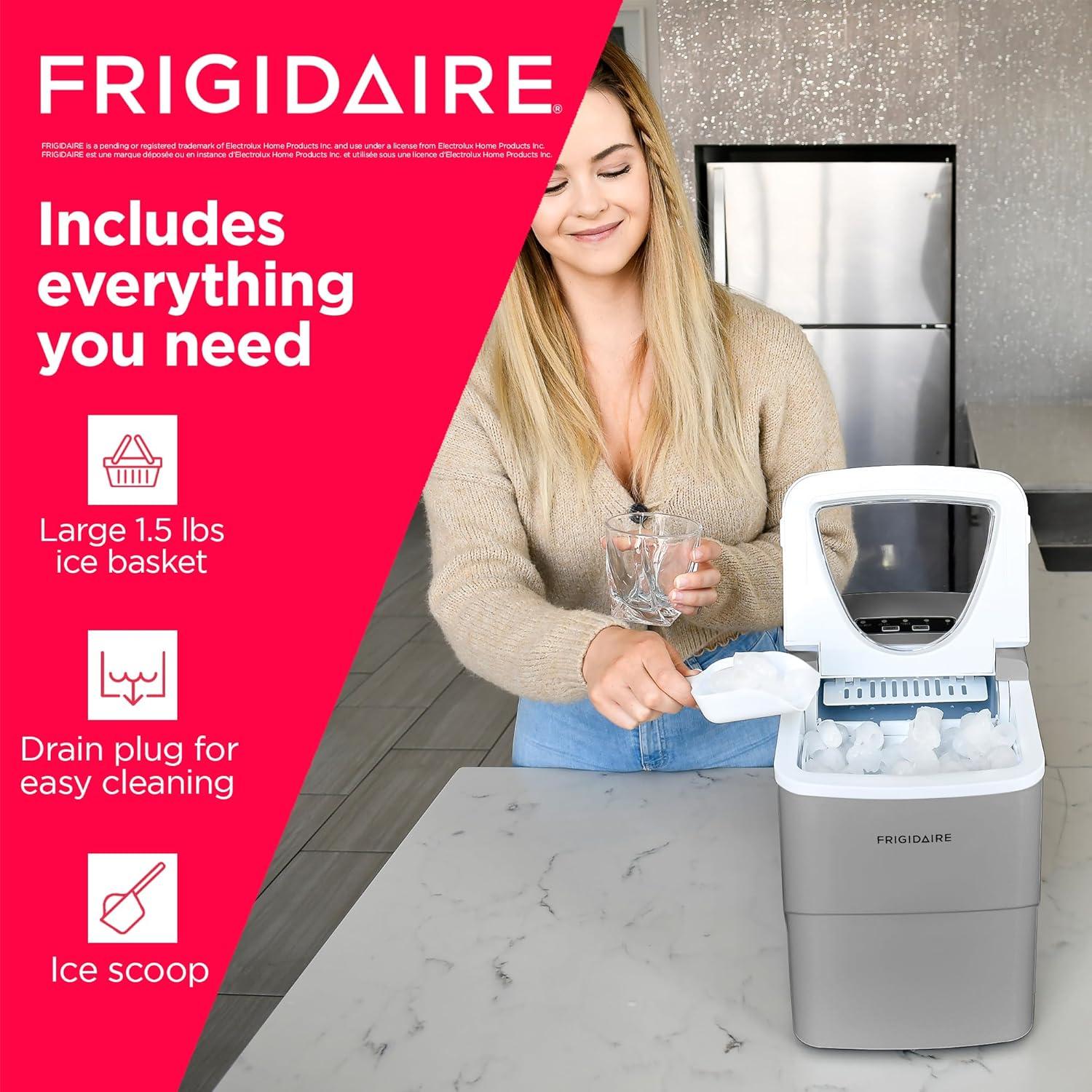 Frigidaire Small Appliances Frigidaire Small Appliances 26 Lb. Daily Production Cube Ice Freestanding Ice Maker