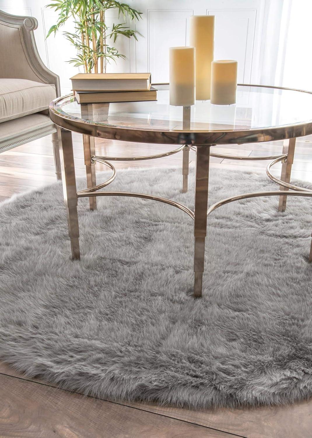 Cloud Soft Gray Sheepskin 9' x 12' Shag Area Rug