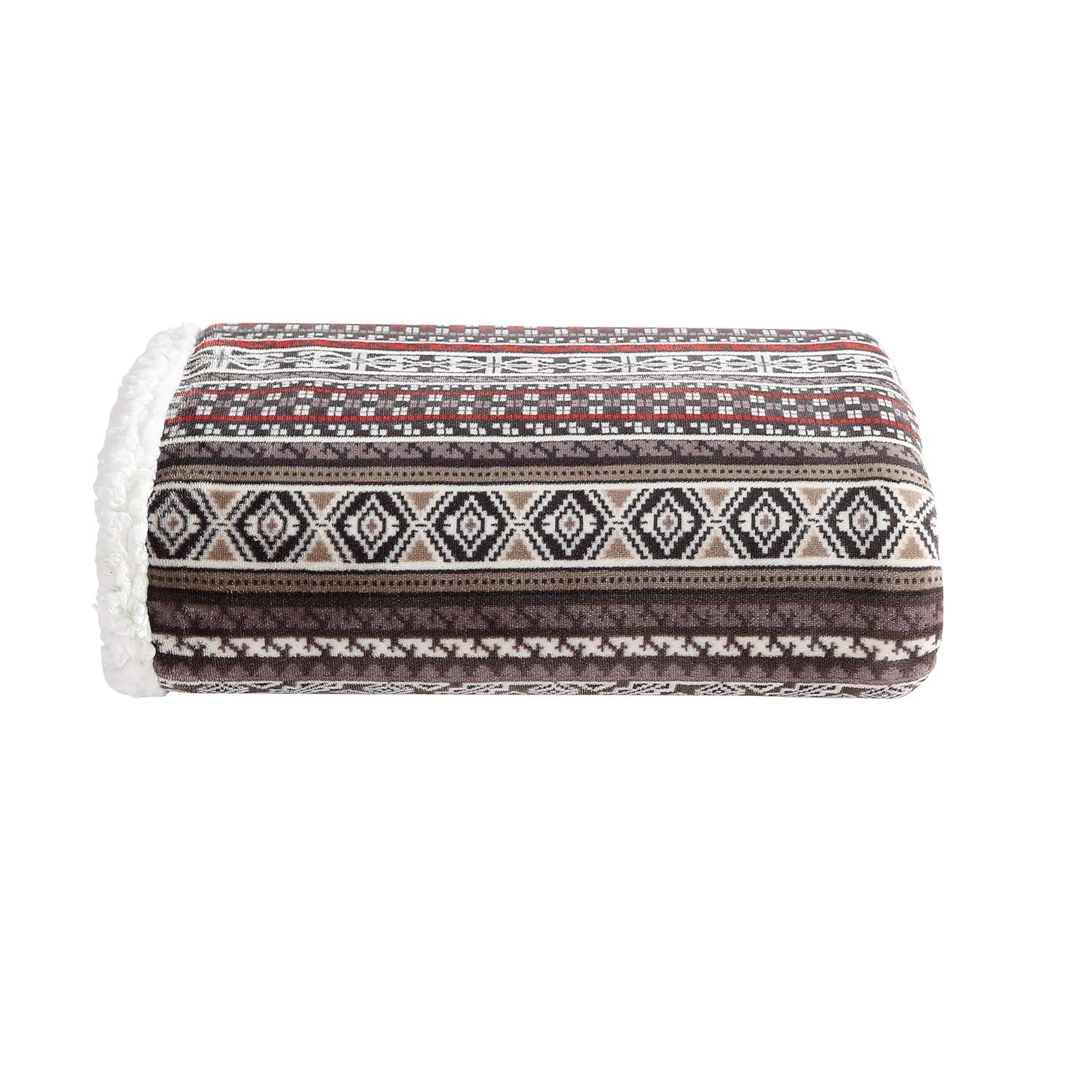 Eddie Bauer Eddie Bauer Printed Plush Fleece/Sherpa Throw Blankets