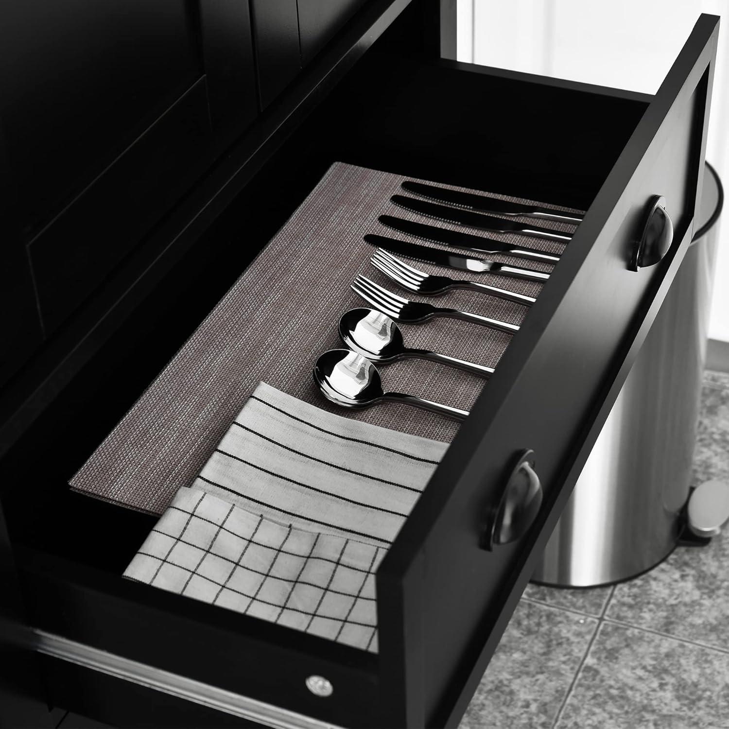 HOMCOM 72.5" Kitchen Pantry Cabinet, Traditional Freestanding Storage Cabinet with 4 Doors, Drawer and 3 Adjustable Shelves for Dining Room, Black