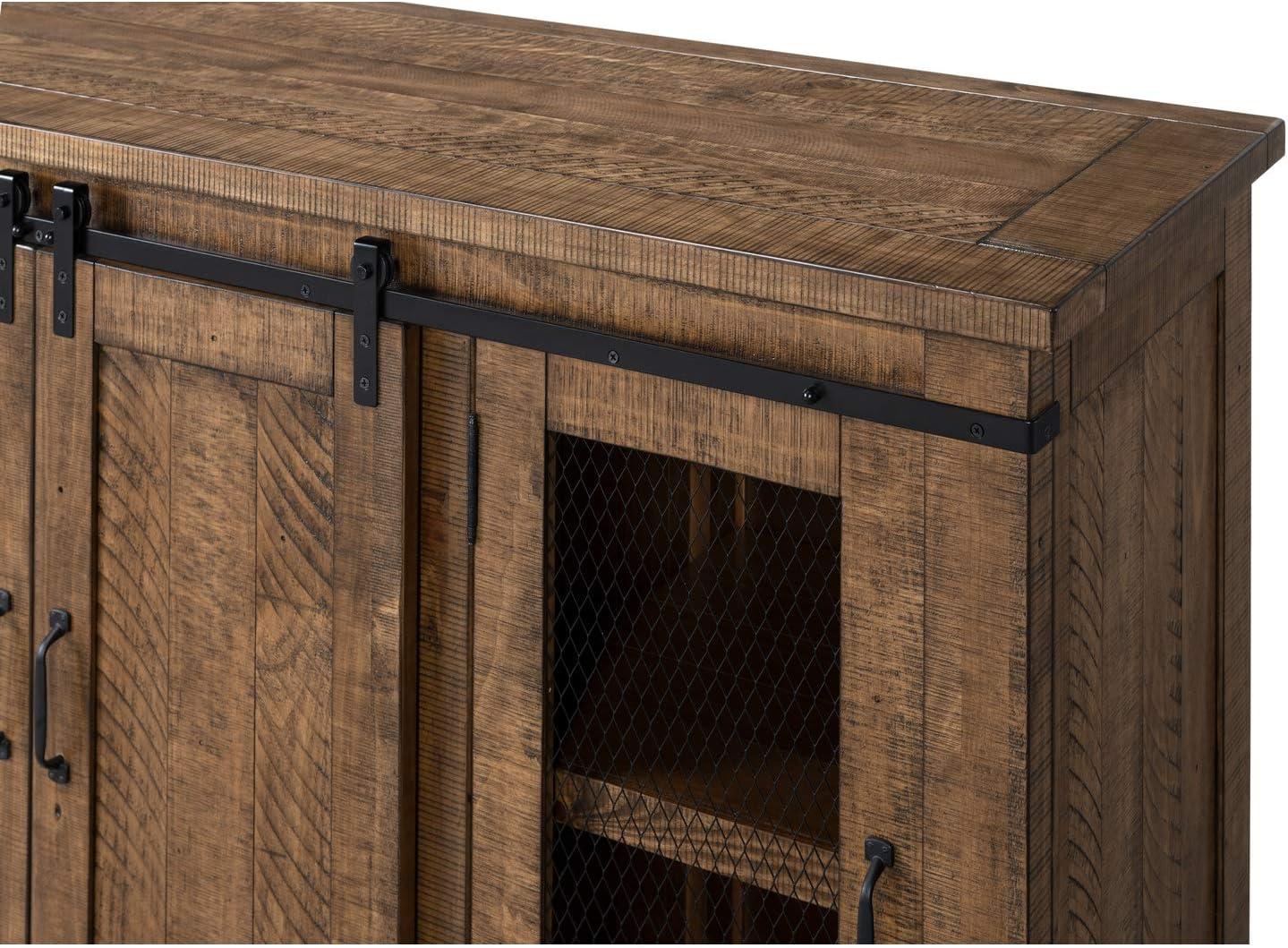 Chesapeake Solid Wood TV Stand Natural Brown Finish - Martin Svensson Home