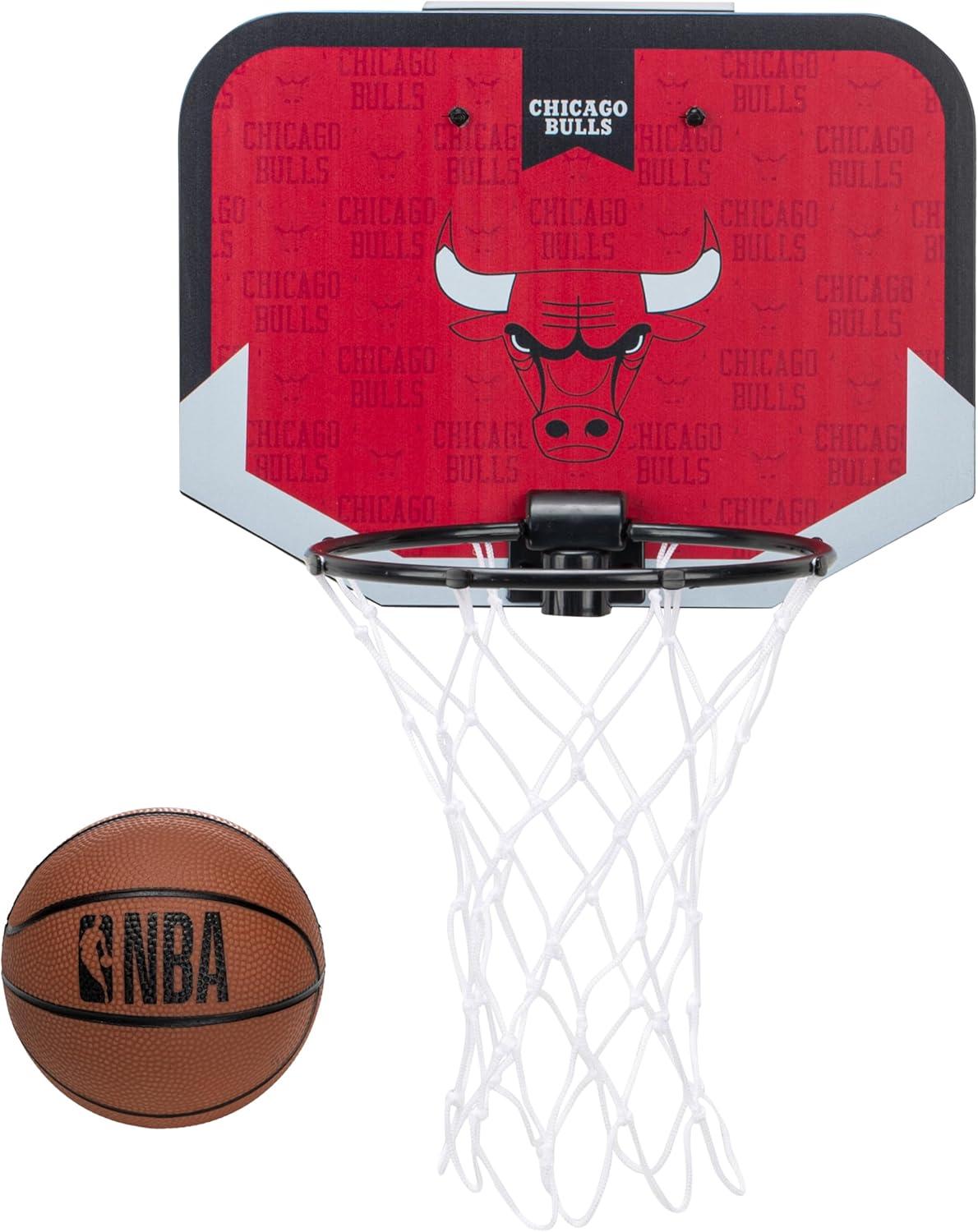 Franklin Sports NBA Team Over The Door Basketball Hoop - Kids Indoor Mini Basketball Hoop with Basketball - NBA Fan Shop Mini Hoop for Bedroom & Office