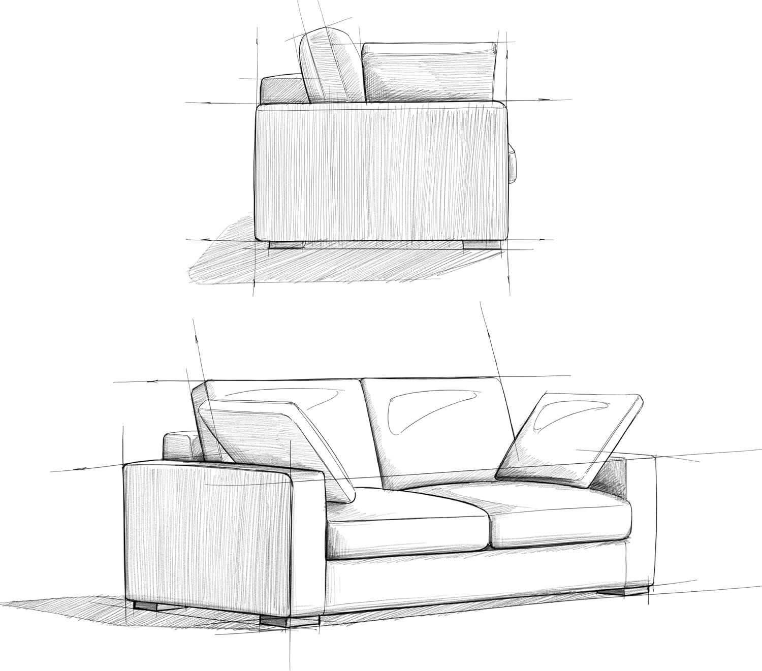 AllModern Tatum Deep Seater Sofa, Performance Fabric Couch for Living Room, Stain-Resistant Contemporary Sofa