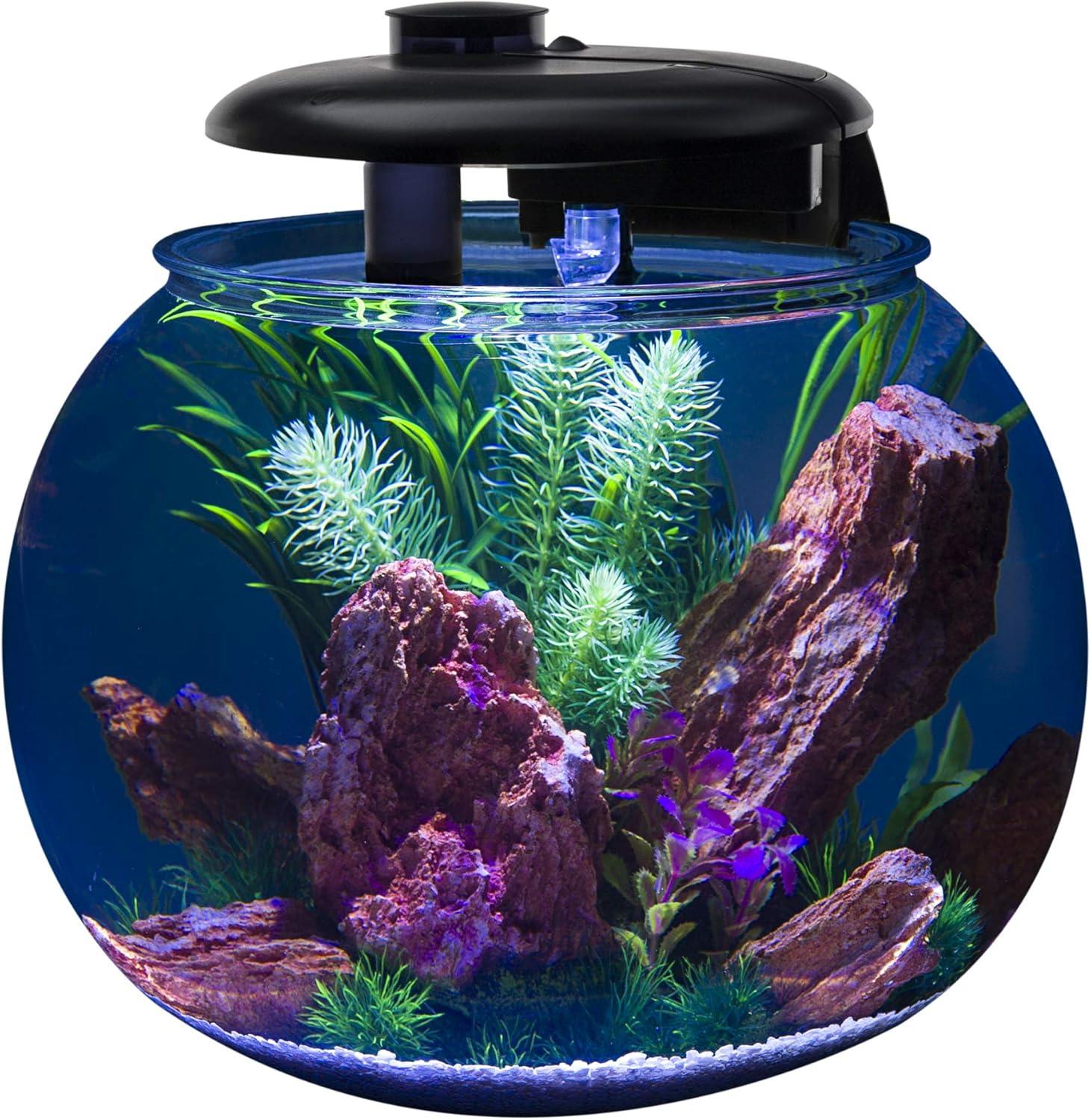 Penn-Plax AquaSphere 360 Polycarbonate Bowl-Shaped Aquarium for Fish– 14 Gallons