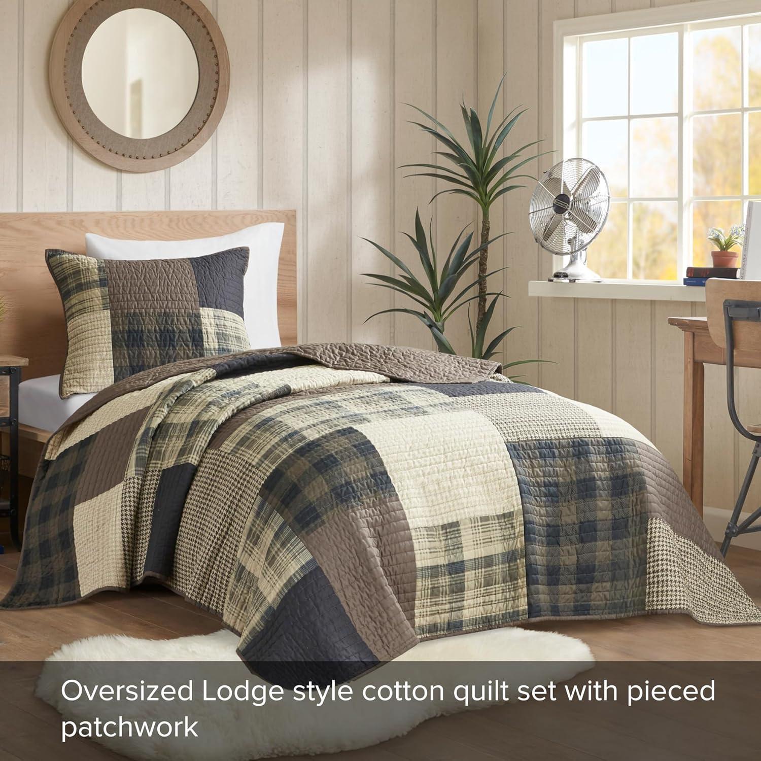 Winter Hills Oversized Cotton Quilt Bedding Set Tan - Woolrich