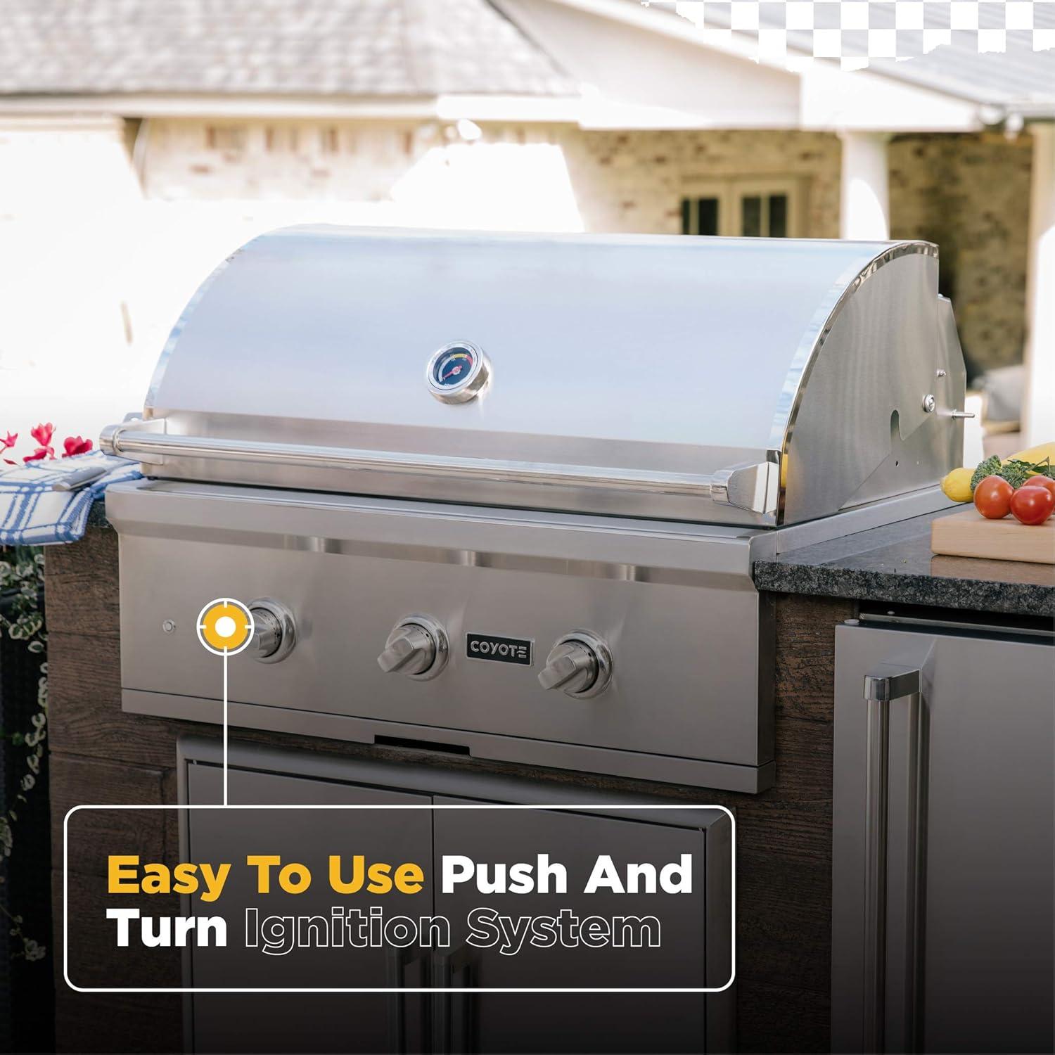 Coyote Grills 3 - Burner Built-In Gas Grill