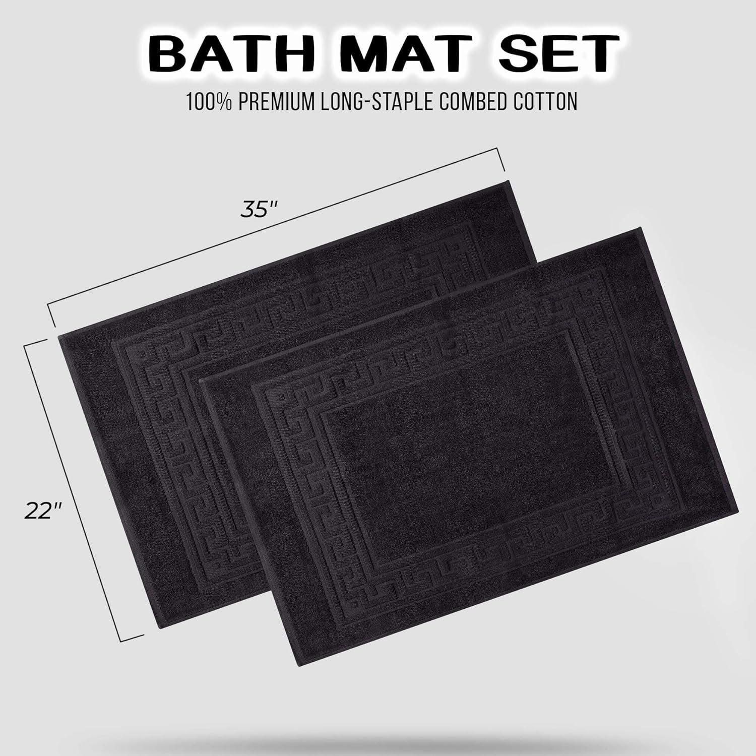 Impressions Bison 2-Piece Absorbent Cotton Bath Mat