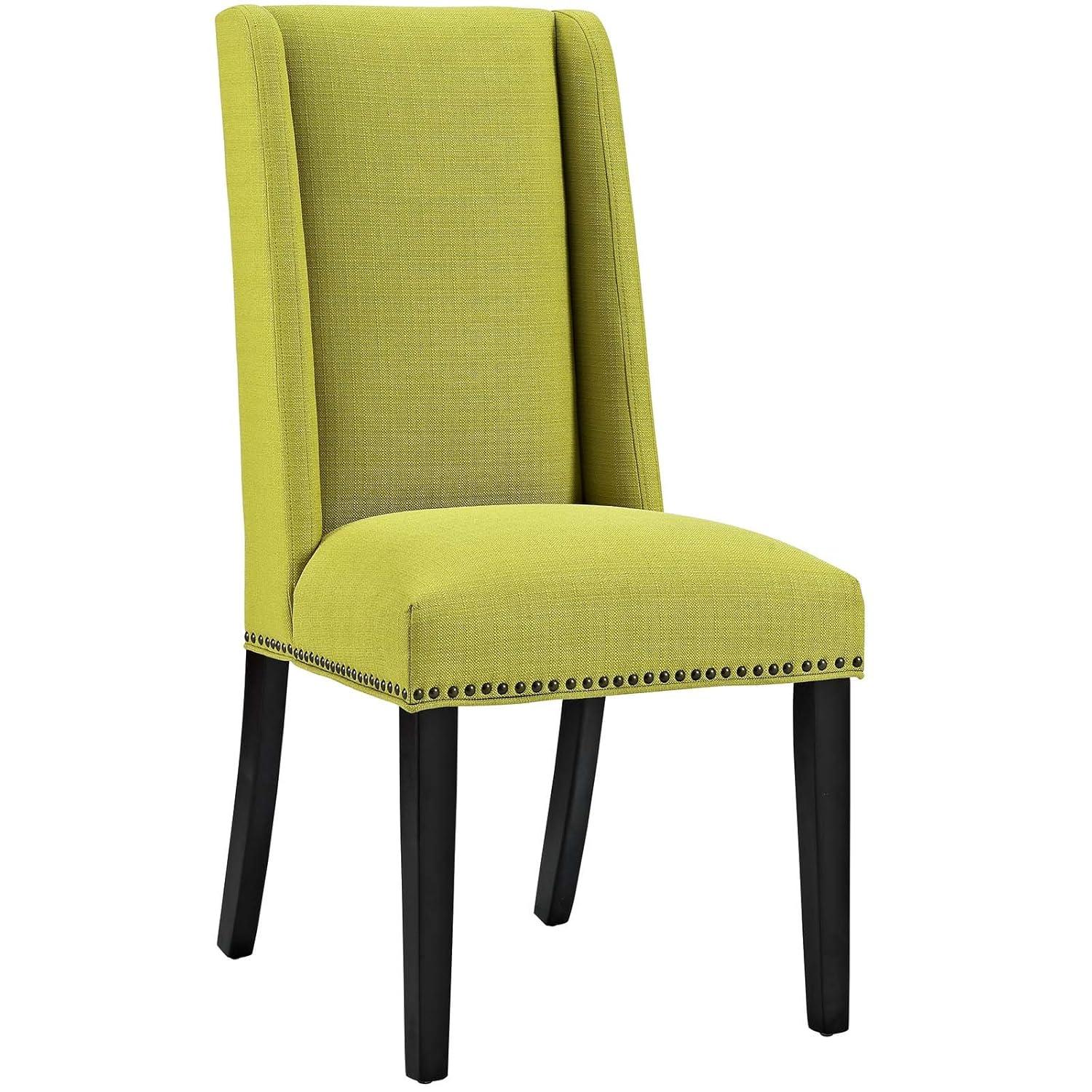 Modway Baron Fabric Dining Chair in Wheatgrass