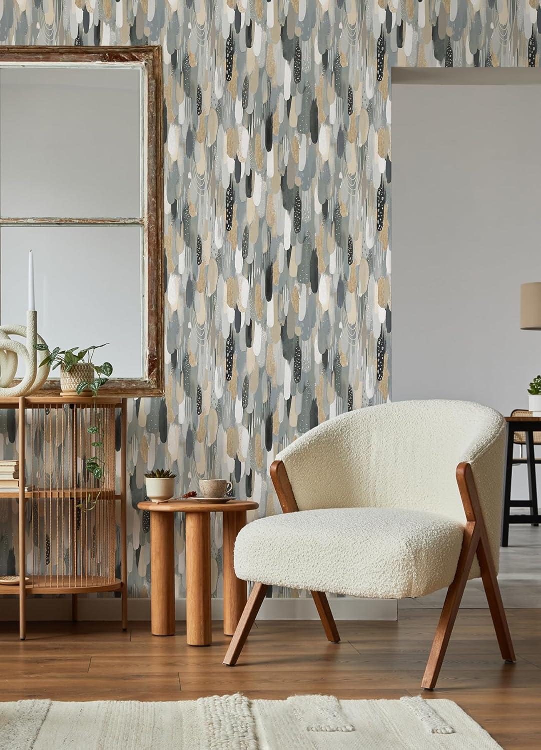 EttaVee Brushstroke Peel and Stick Wallpaper