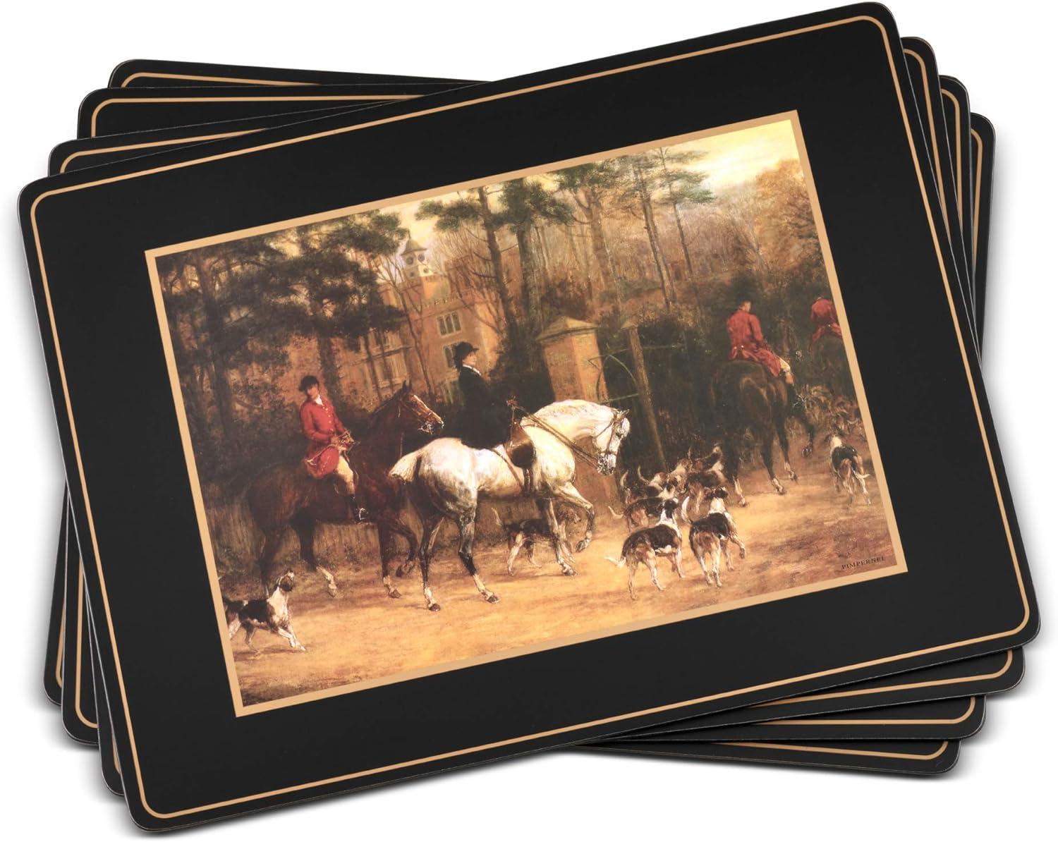 Pimpernel Tally Ho Placemats Set of 4 - 15.7 x 11.7 Inch