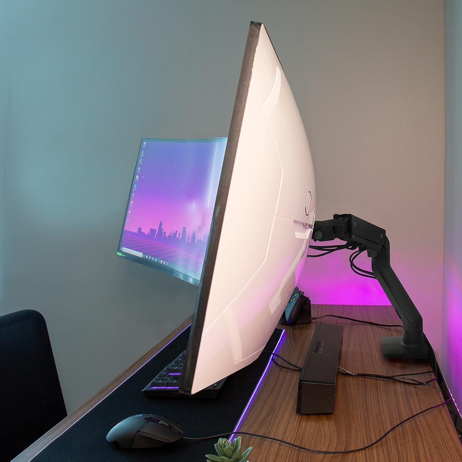 Ergotron HX Ultrawide Monitor Arm Desk Mount Screens 20-42 lbs Matte Black