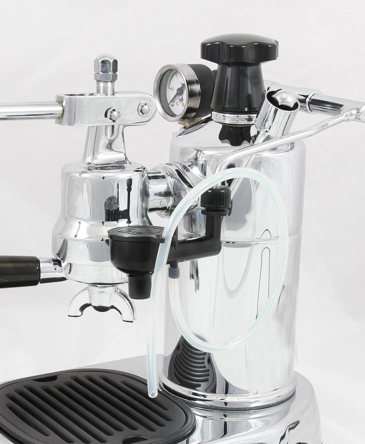 La Pavoni Chrome Manual Lever Espresso Machine with Steam Wand