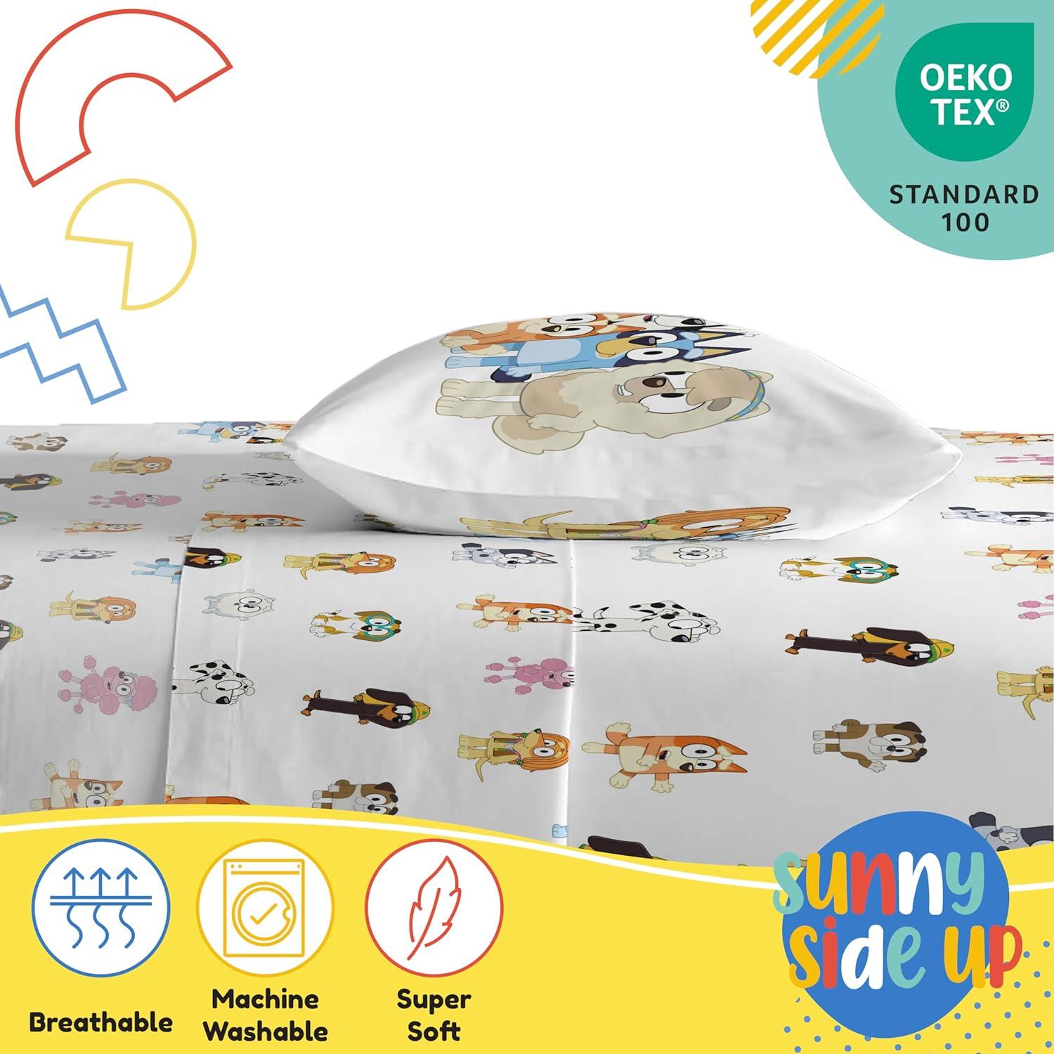 Sunny Side Up Bluey Twin Sheet Set