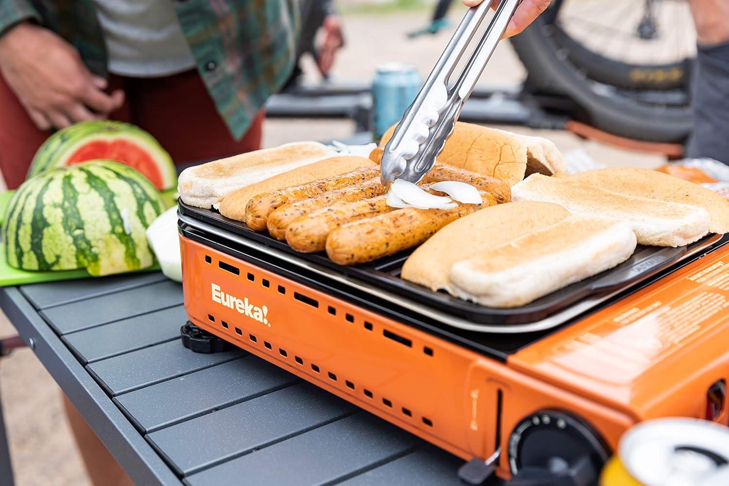 Eureka 2572202 SPRK Portable Butane Camping Grill, 1 Burner, Potters Clay