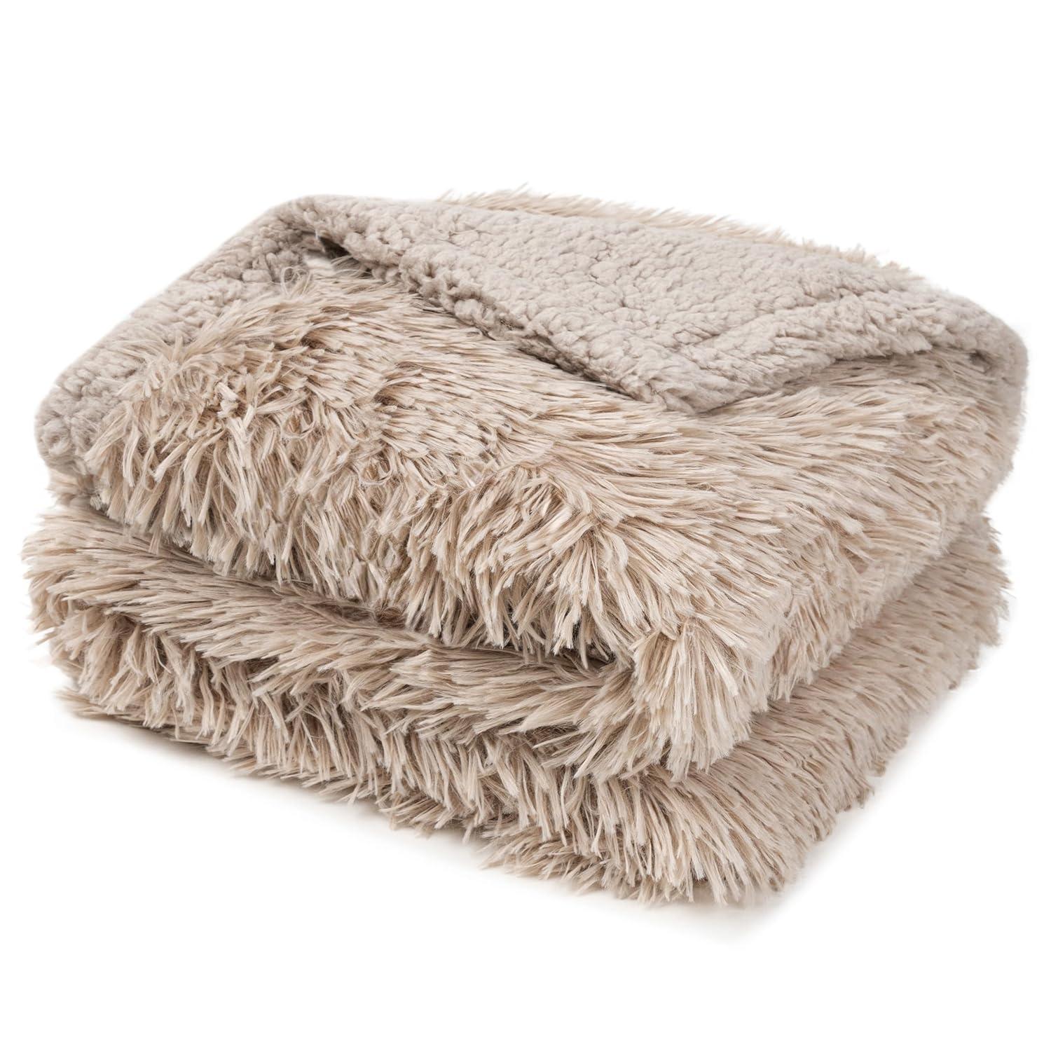 PetAmi Faux Fur Sherpa Pet Blanket