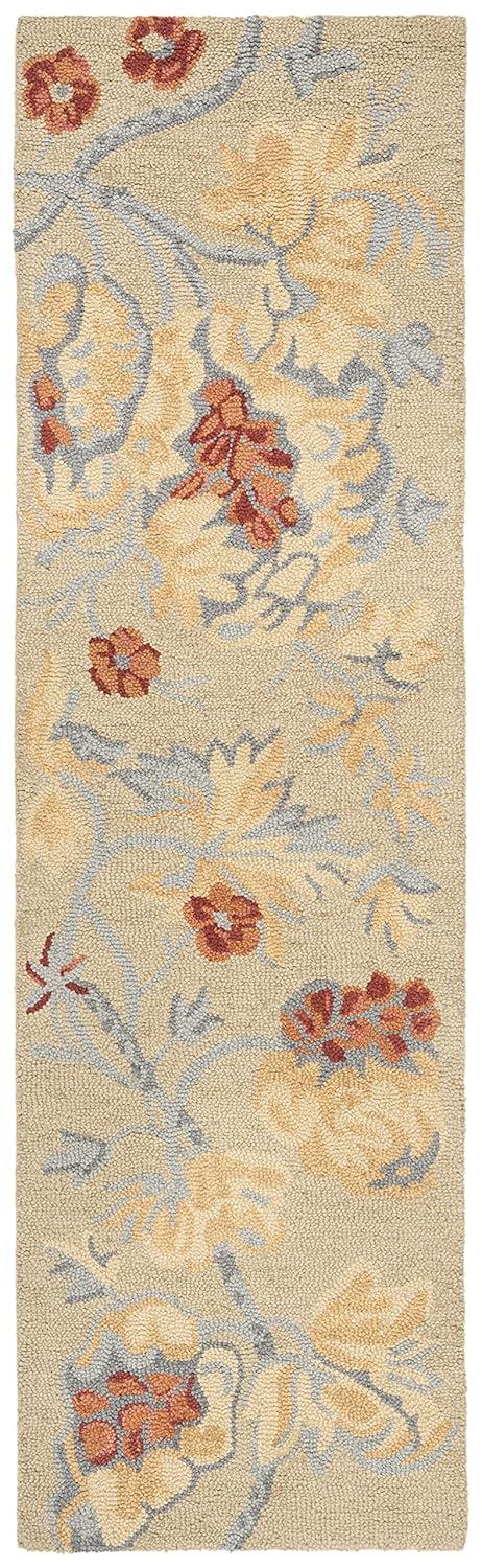 Blossom BLM922 Hand Hooked Runner Rug - Beige/Multi - 2'3"x8' - Safavieh.