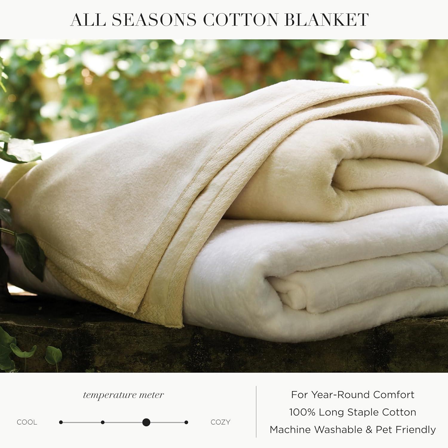 Luxury Flint Full/Queen Cotton Throw Blanket for All Seasons