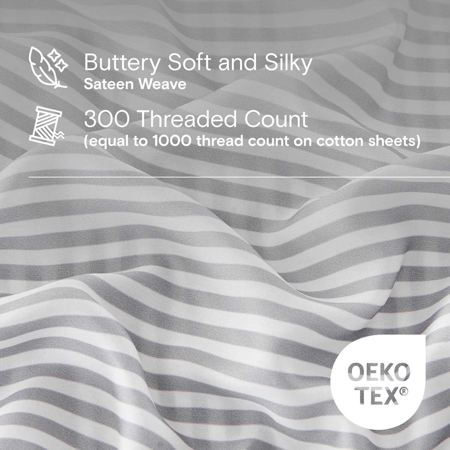 DOZ Bamboo Viscose Duvet Cover Set, Organically Grown Bamboo, Buttery Soft, Cooling, High GSM