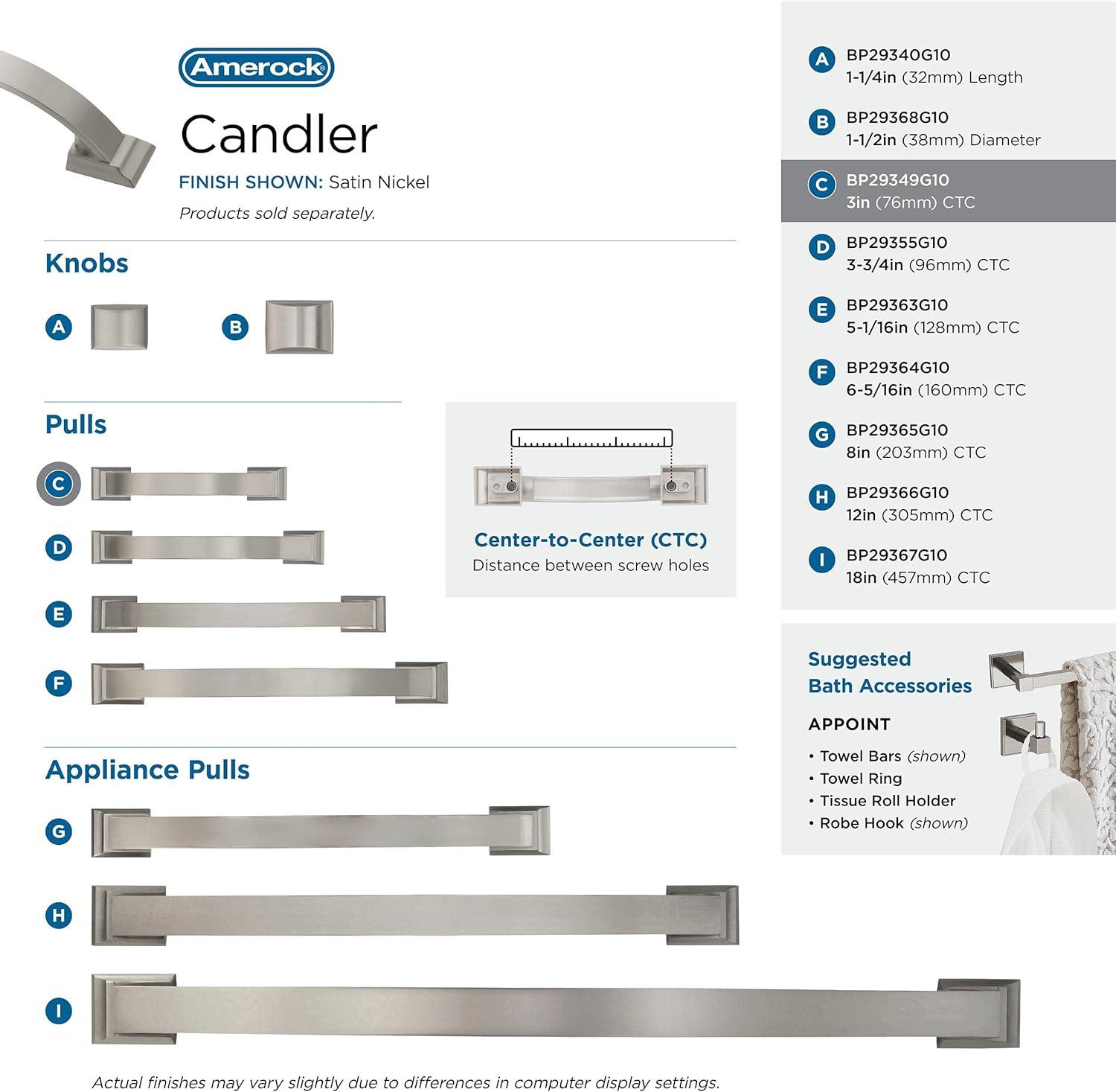 Satin Nickel 3-Inch Brushed Cabinet Pull with Mounting Hardware