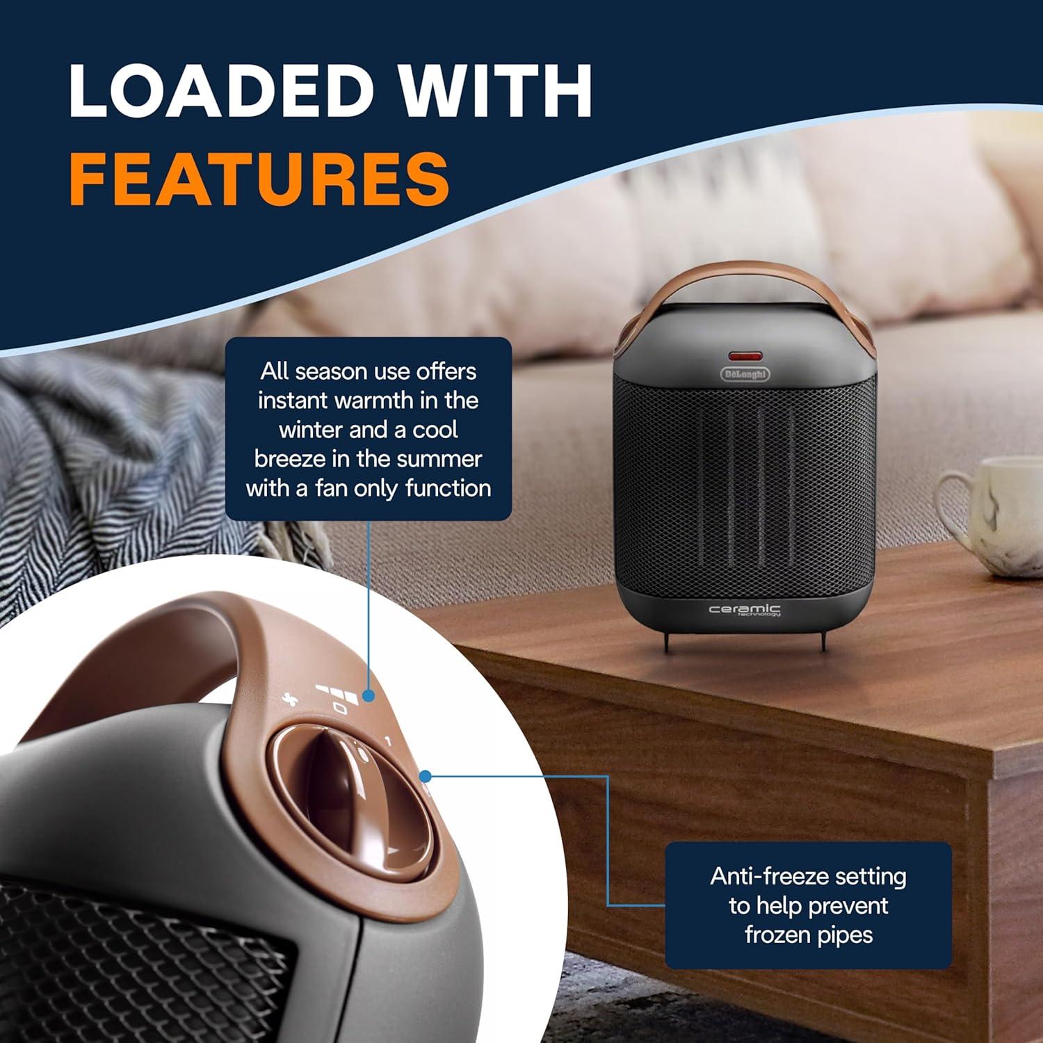 De'Longhi Capsule 1,500 Watt Electric Compact Heater