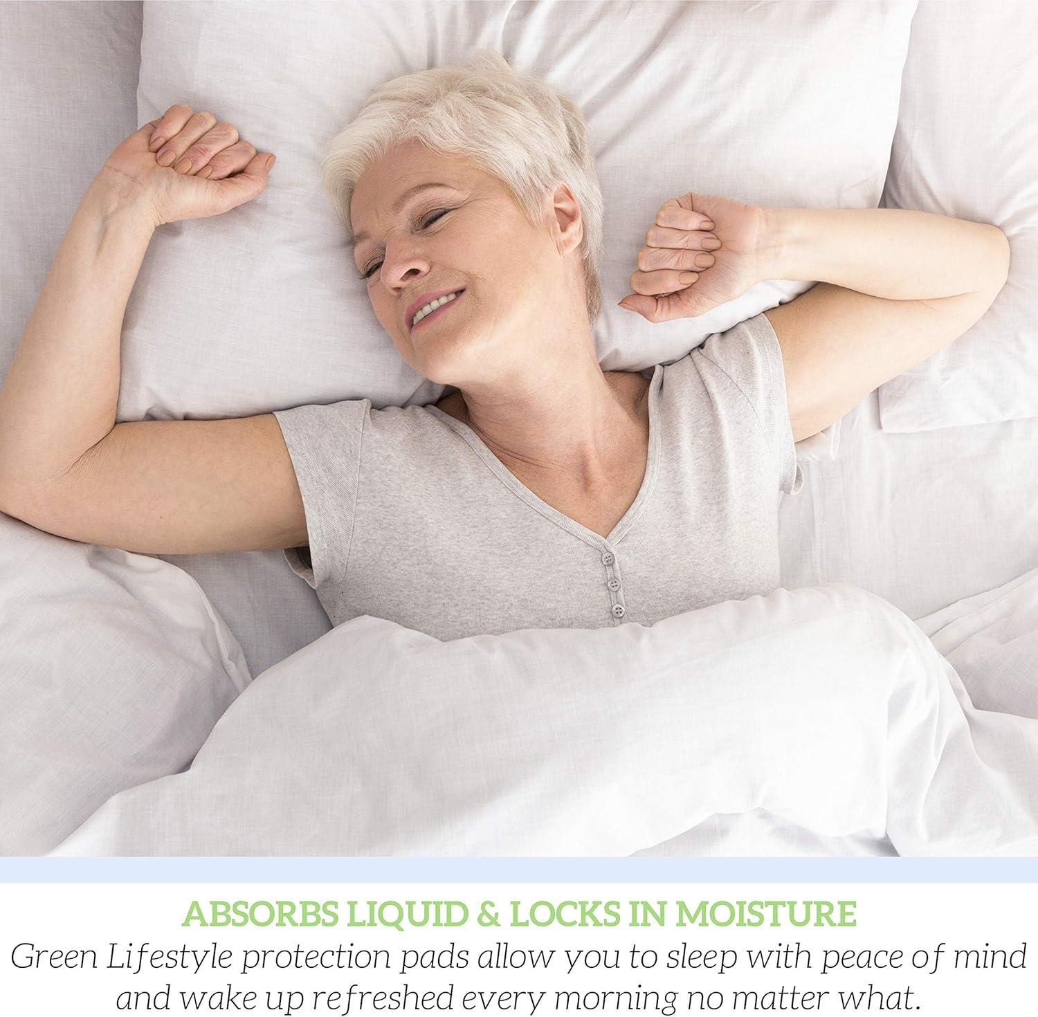 GREEN LIFESTYLE Washable Underpads 2 Pack - Large Bed Pads, 48" x 48", for use as Incontinence Bed Pads, Reusable Pet Pads, Great for Dogs, Cats, Bunny, Seniors Bed Pad (Pack of 2 - 48x48)