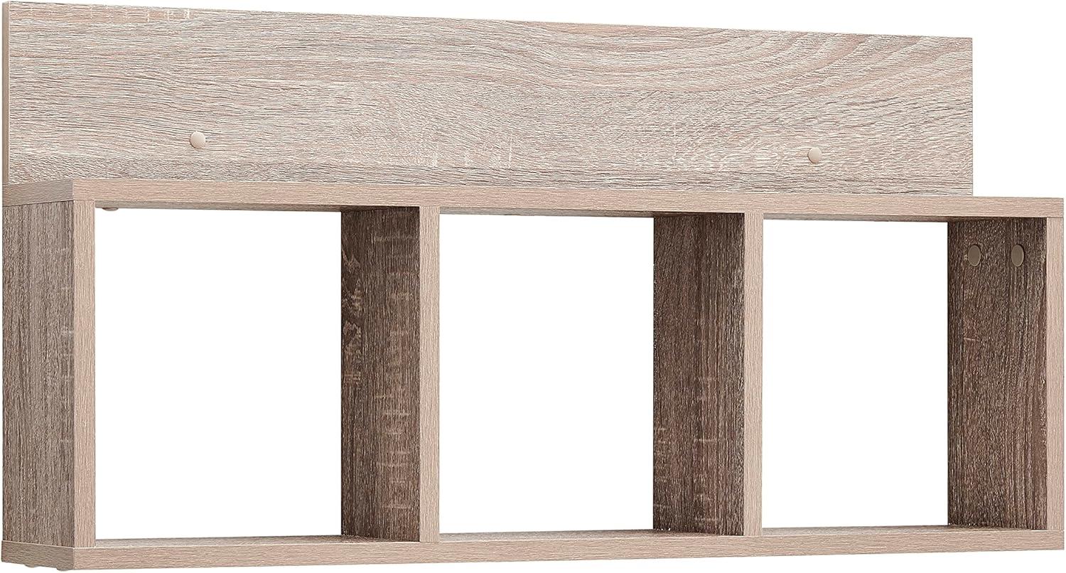 31.5" x 15.7" Rustic Floating Triple Cubby Shelf - Danya B.