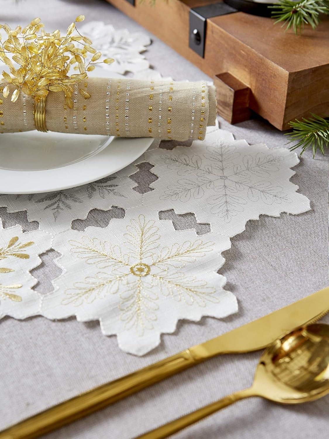 Embroidered Snowflake Placemat (Set of 4)