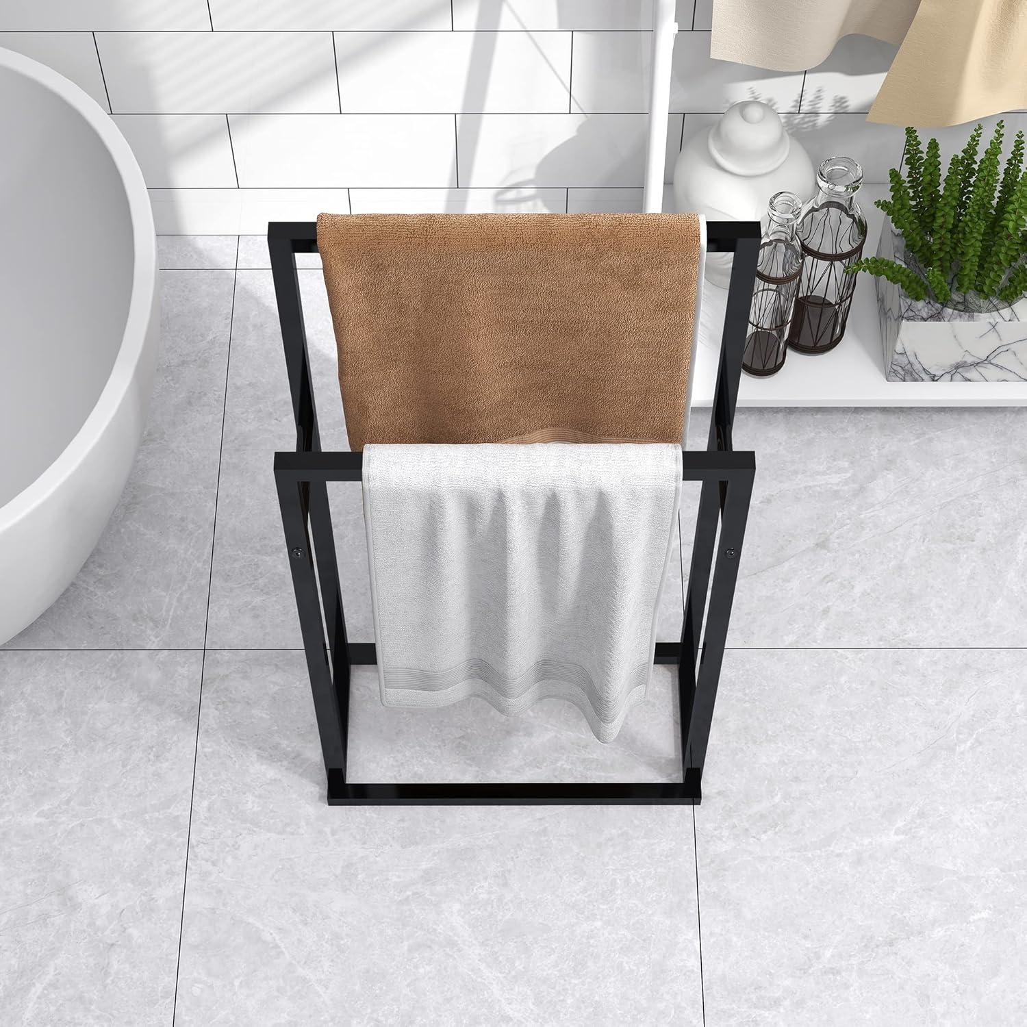 Freestanding 3-tier metal towel rack