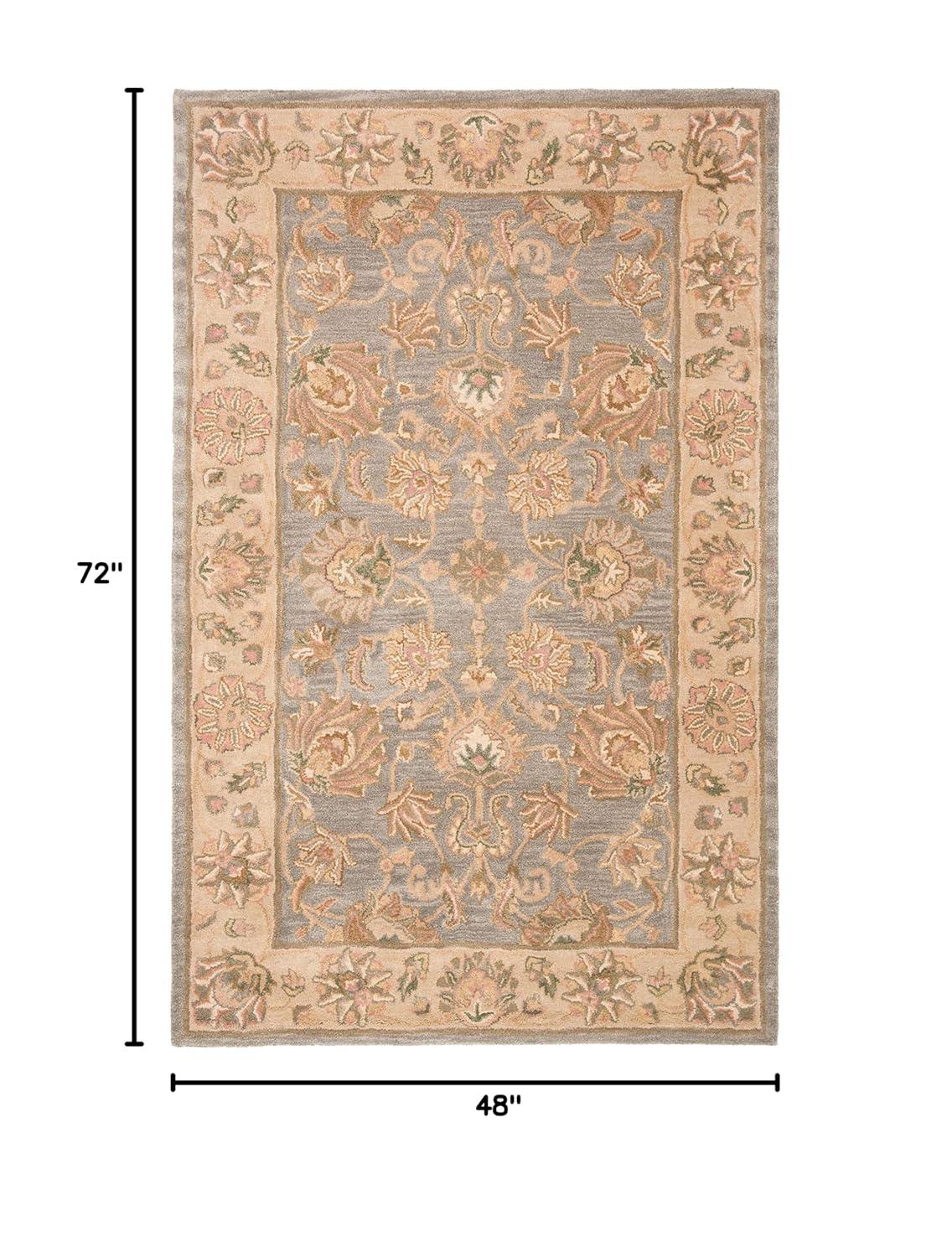 SAFAVIEH Heritage Regis Traditional Wool Area Rug, Red/Gold, 4' x 6'