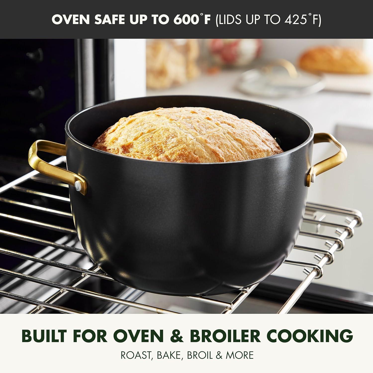 GreenPan GreenPan Reserve Black Healthy Ceramic Nonstick 16-piece Cookware Set