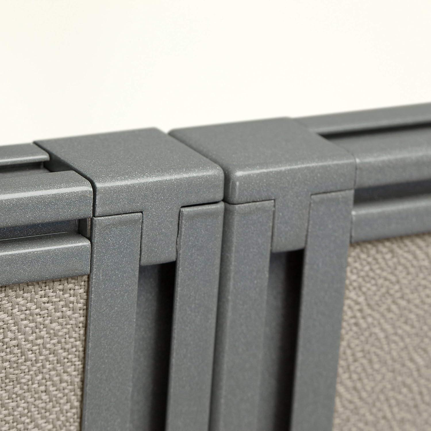 Bush Business Furniture Easy Office L-Shaped 1 Person Cubicle with Cable Management