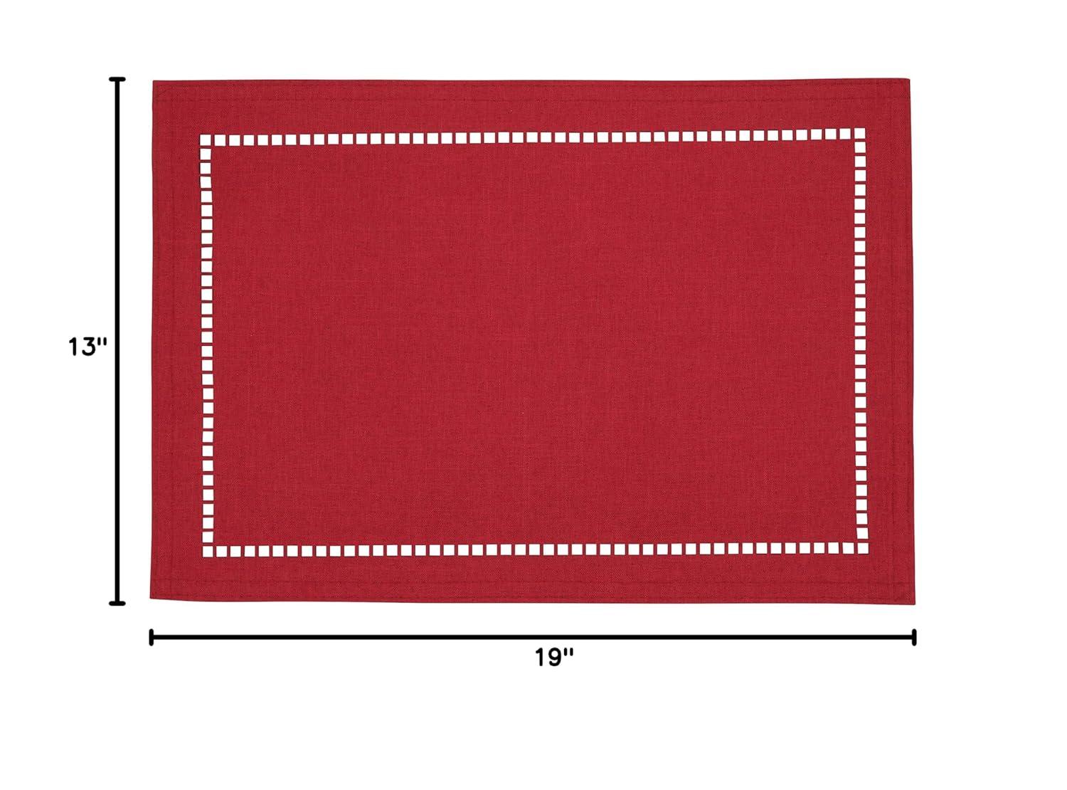 Saro Lifestyle Laser-Cut Hemstitch Placemat (Set of 4)