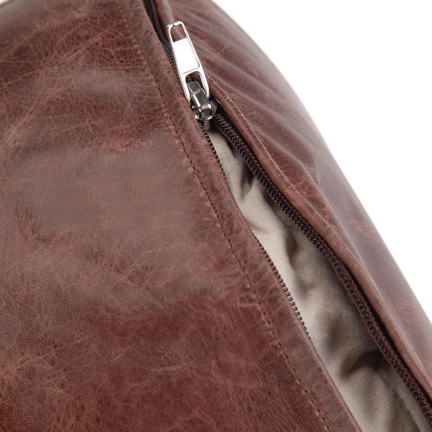 Simpli Home Connor 18"W Round Pouf