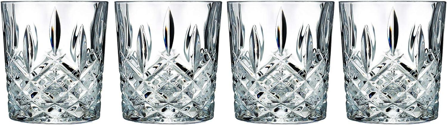 Markham Crystal Cut 11 oz Lowball Glass Set of Four