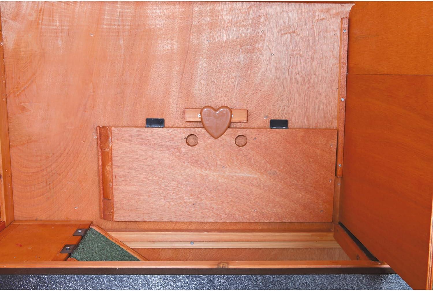 TRIXIE TRIXIE 2-Story Cabin Rabbit Hutch with Run, Ramp, Attic Storage, for Rabbits or Guinea Pigs