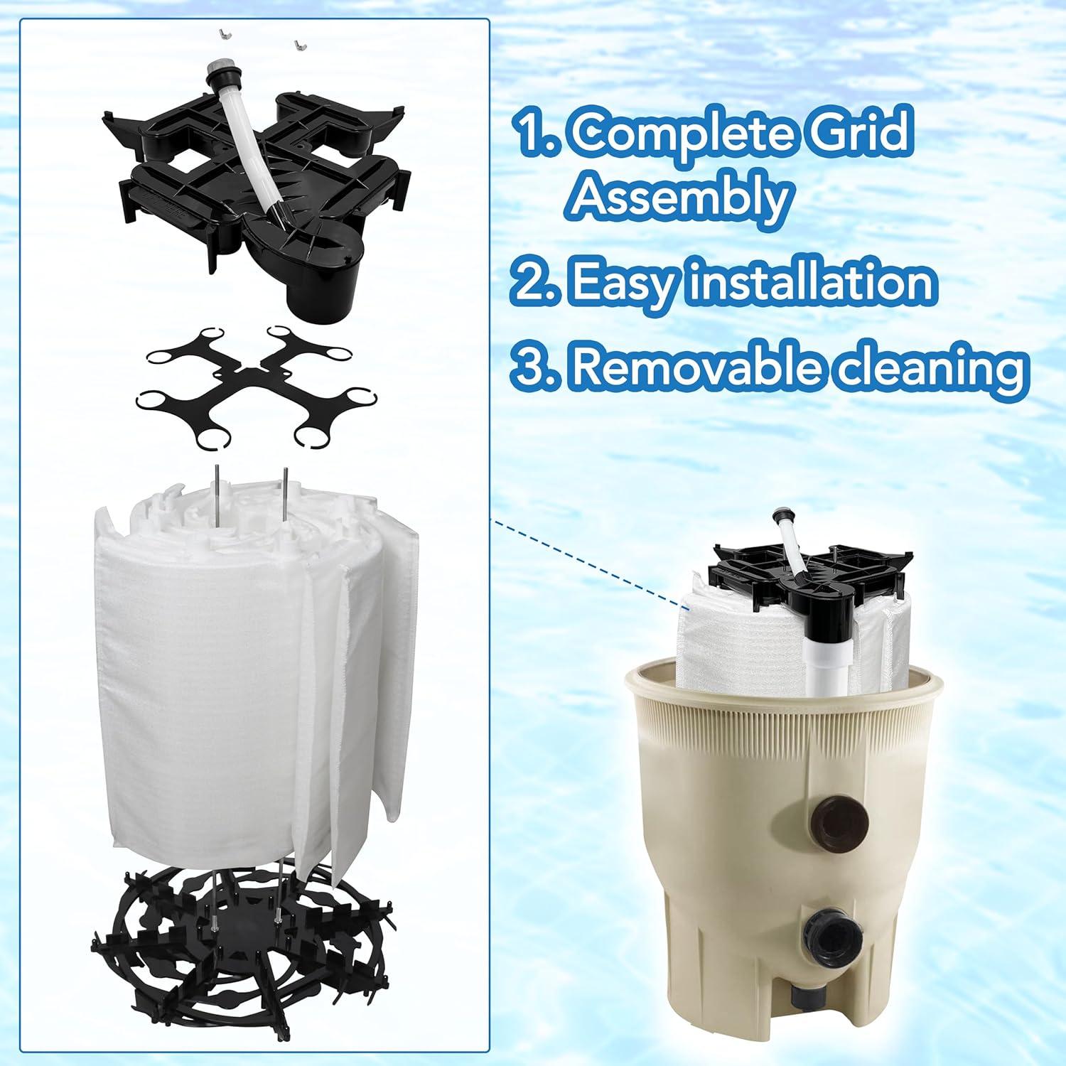 Pentair 59023500 Complete Element Grid Assembly 36 Sq Ft Pool DE Filter FNS Plus