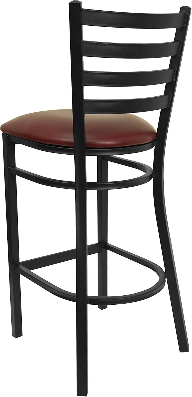 Flash Furniture Brixton Hercules Series Ladder Back Metal Restaurant Barstools