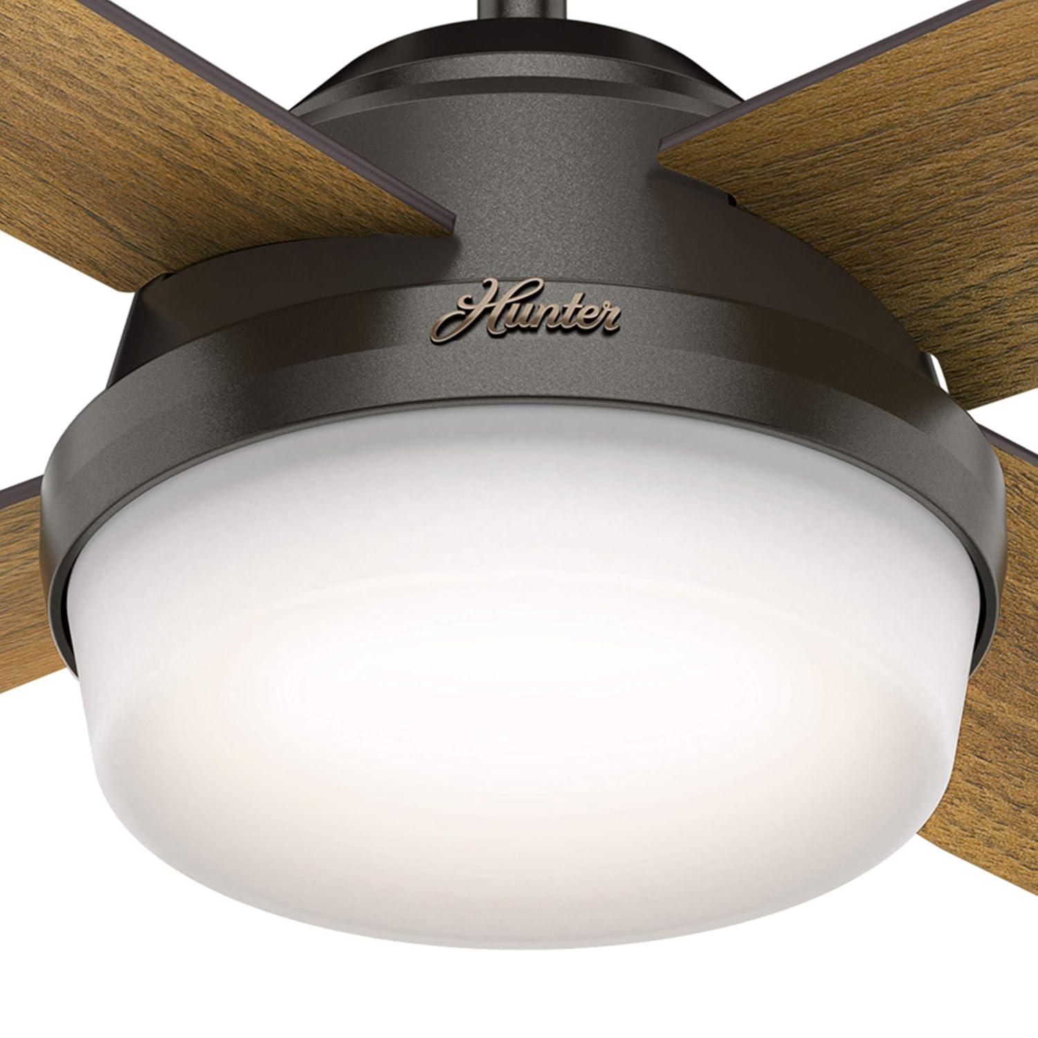 Dempsey 52" 4 - Blade Contemporary Indoor Ceiling Fan with Lights and Remote