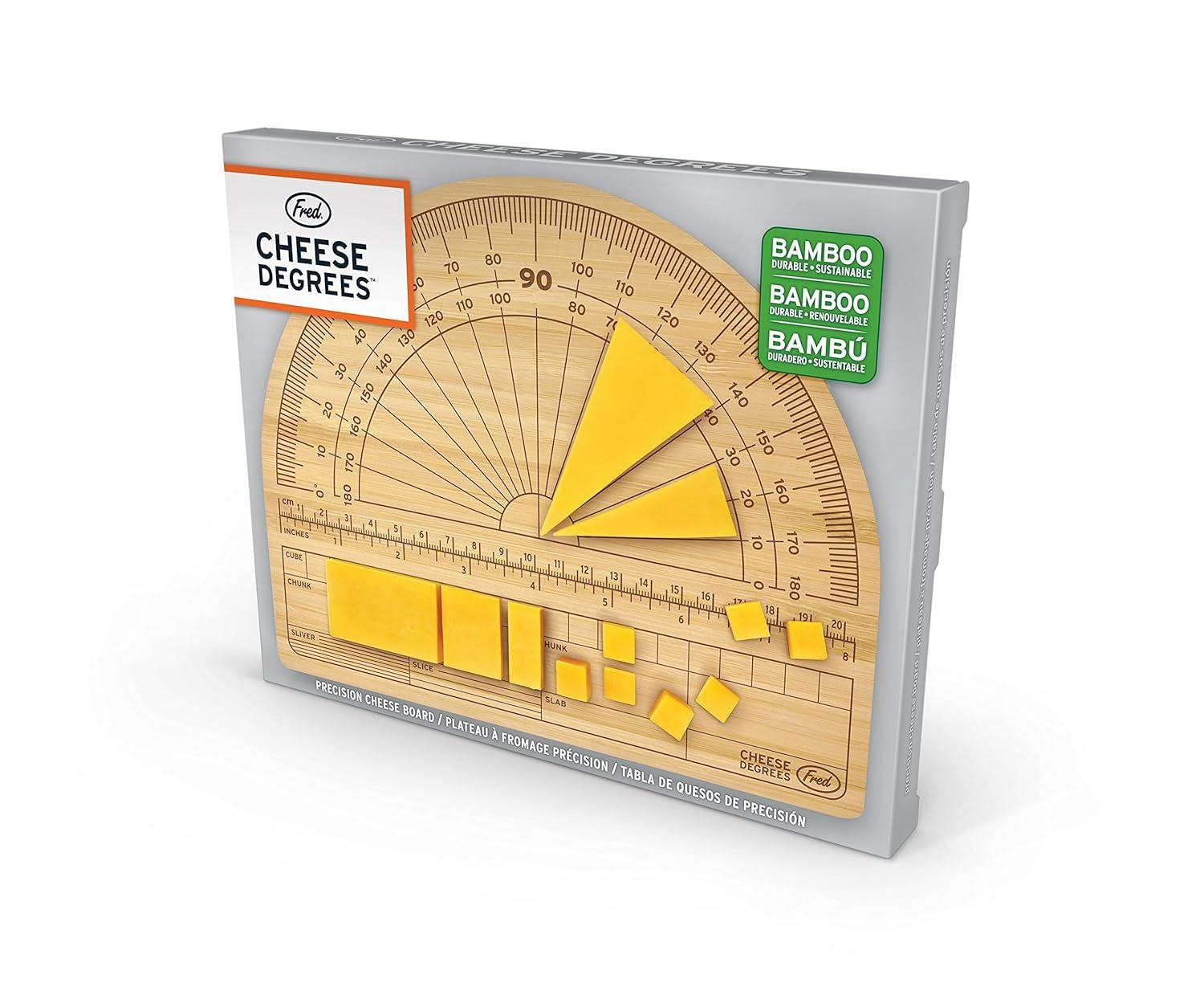 Medium Bamboo Rectangular Cheese Cutting Board with Measurements