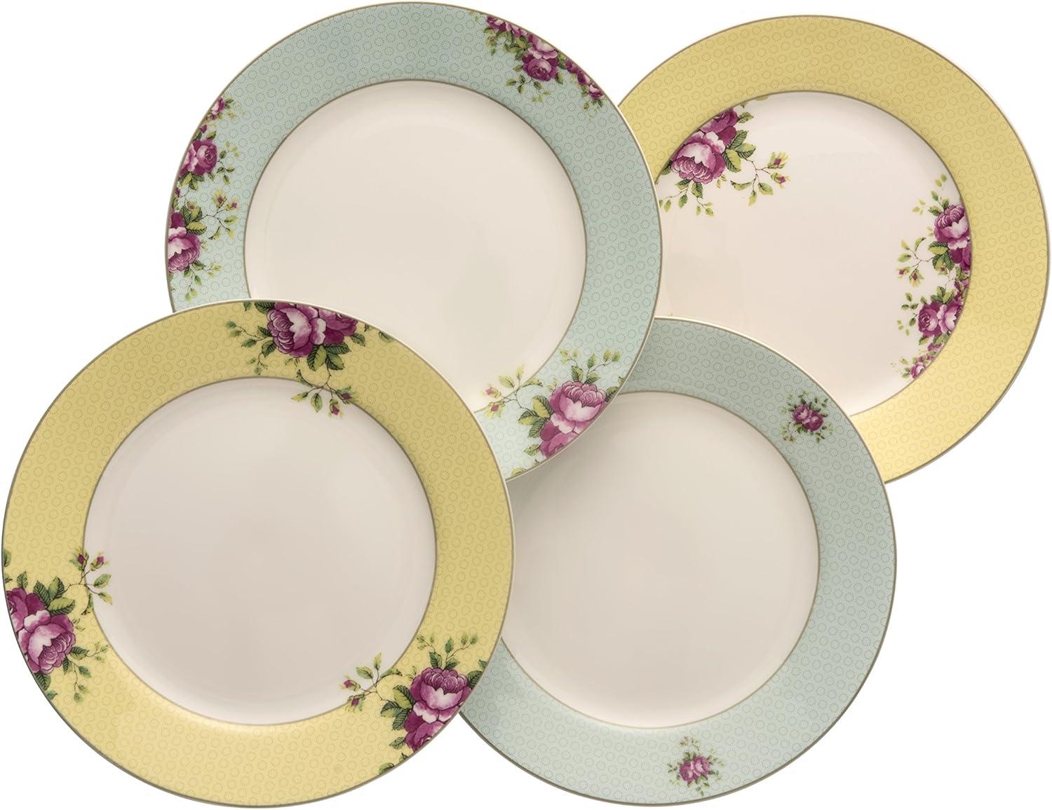 Aynsley Archive Rose Plates (Set of 4), China