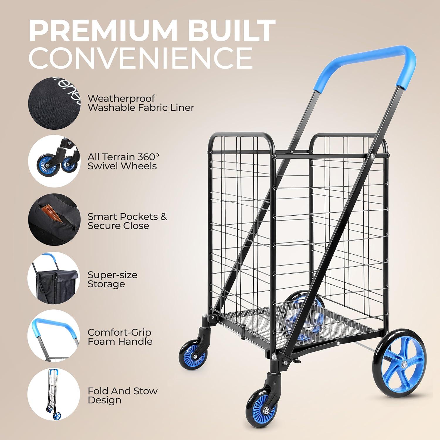 SereneLife Rolling Utility Cart