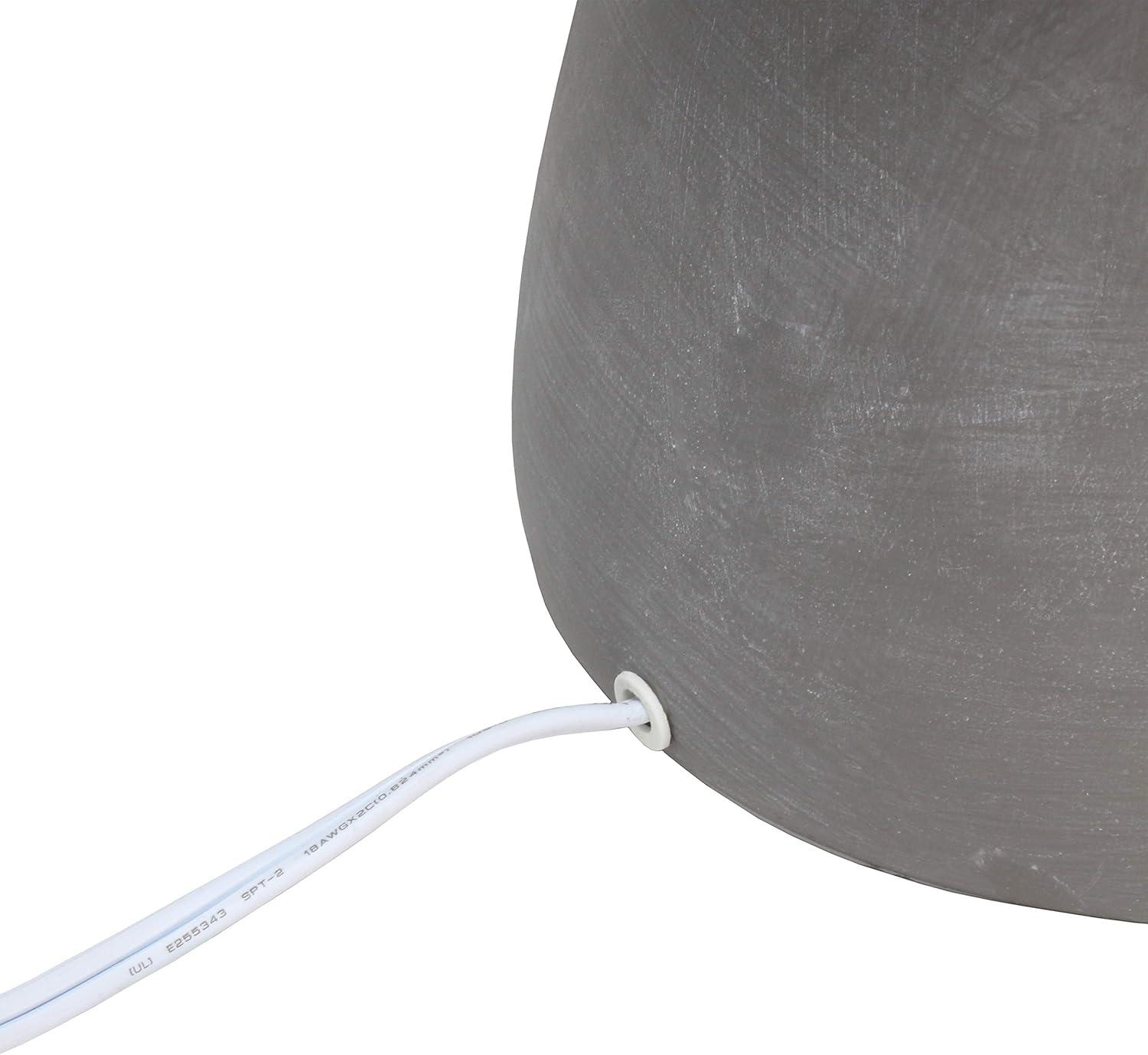 Round Concrete Table Lamp with Shade - Simple Designs