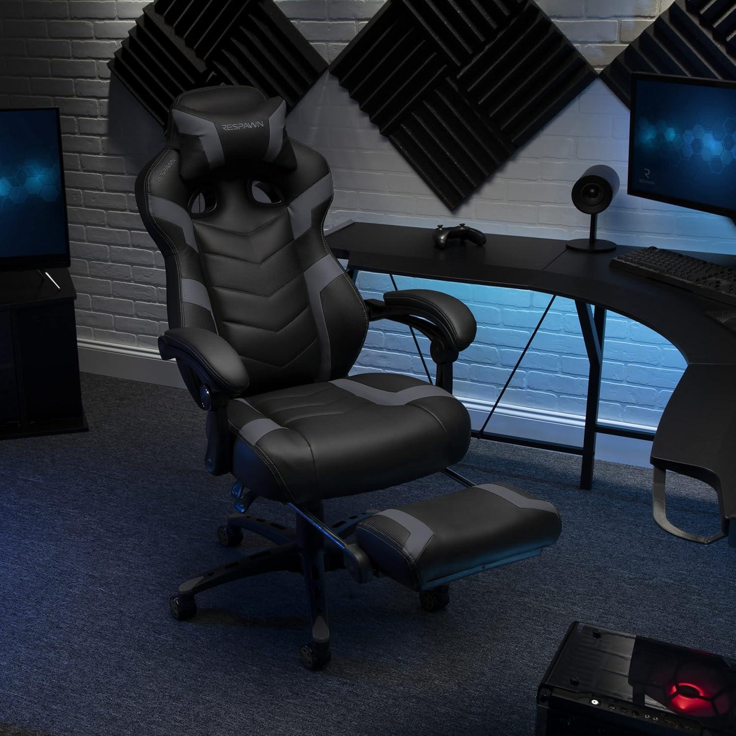 Respawn RESPAWN 110 Pro Gaming Chair - Gaming Chair with Footrest, Reclining Gaming Chair, Video Gaming Computer Desk Chair, Adjustable Desk Chair, Gaming Chairs For Adults With Headrest Pillow