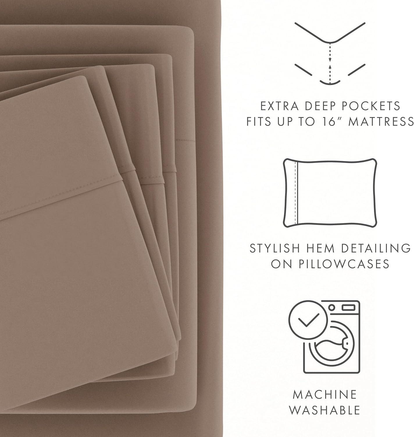 Simply Soft 6-Piece Wrinkle Free Microfiber Sheet Set with 16" Deep Pockets!