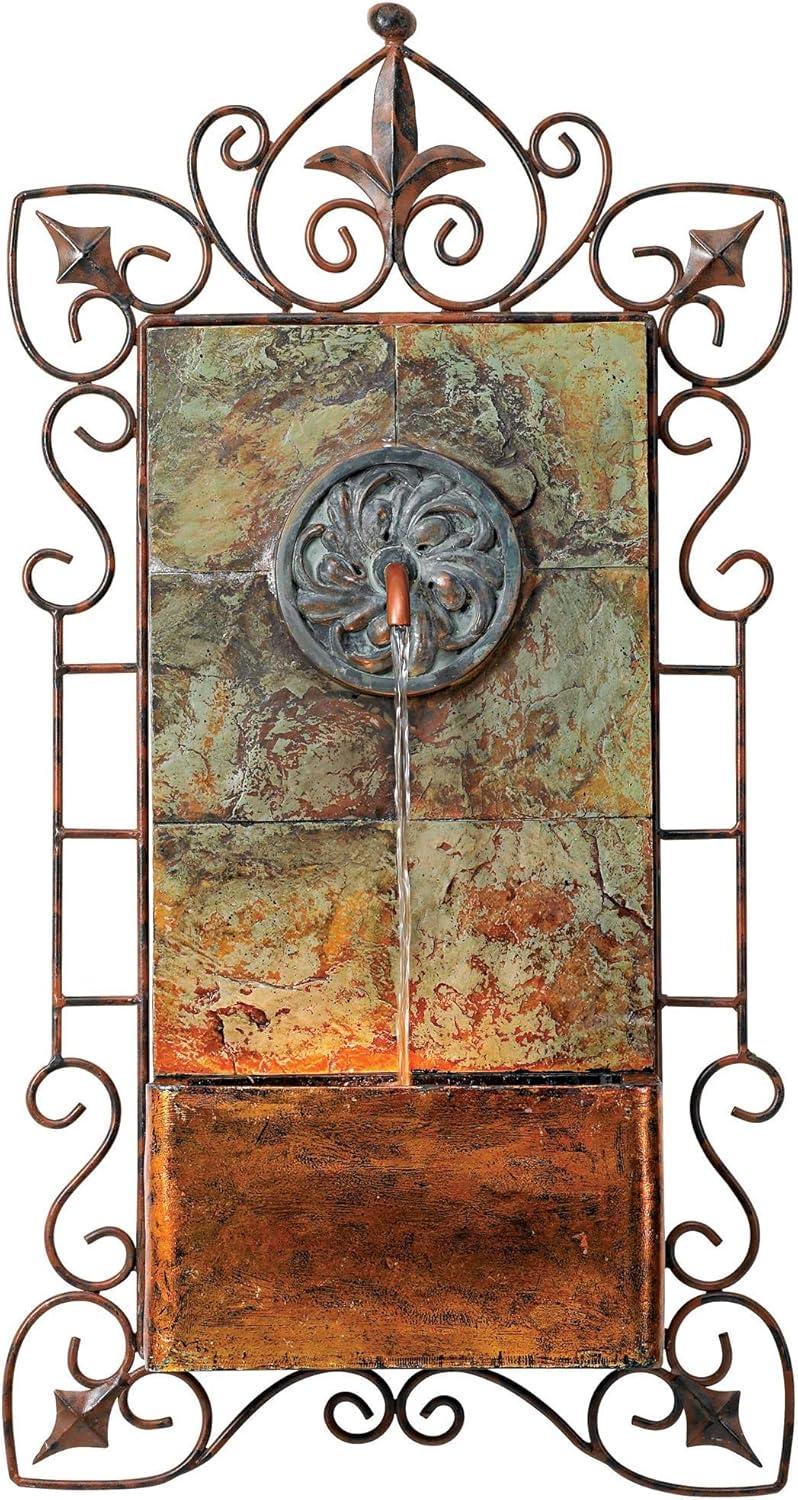 John Timberland Ibizi Rustic Outdoor Wall Water Fountain with LED Light 33" for Yard Backyard Garden Patio Home Deck Porch House Exterior Balcony Roof