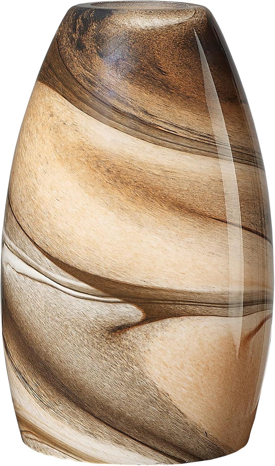 Oval Glass Lamp Shade Only Art Glass Lamp Covers Light Fixture Replacement for Kitchen Island Mini pendant Ceiling Lights Chandelier Hand Blown Glass Shade Replacement (Brown and Blue）