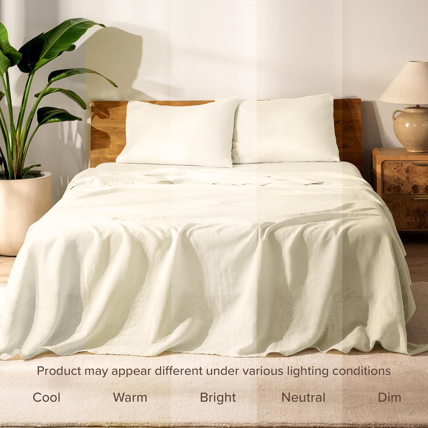 Bare Home 100% Linen Sheet Set