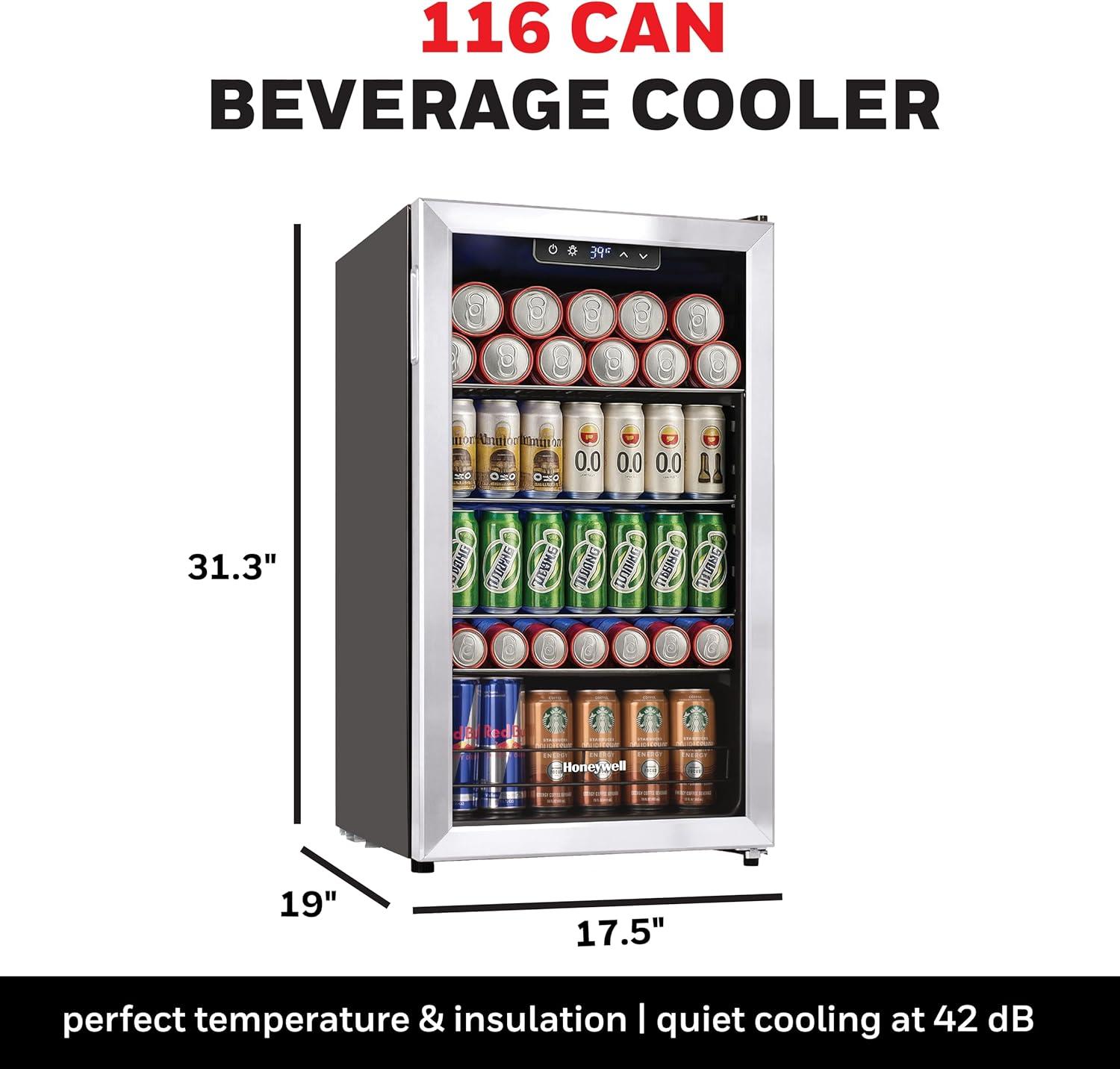 Honeywell 116 Cans (12 oz.) Freestanding Beverage Refrigerator & Reviews | Wayfair